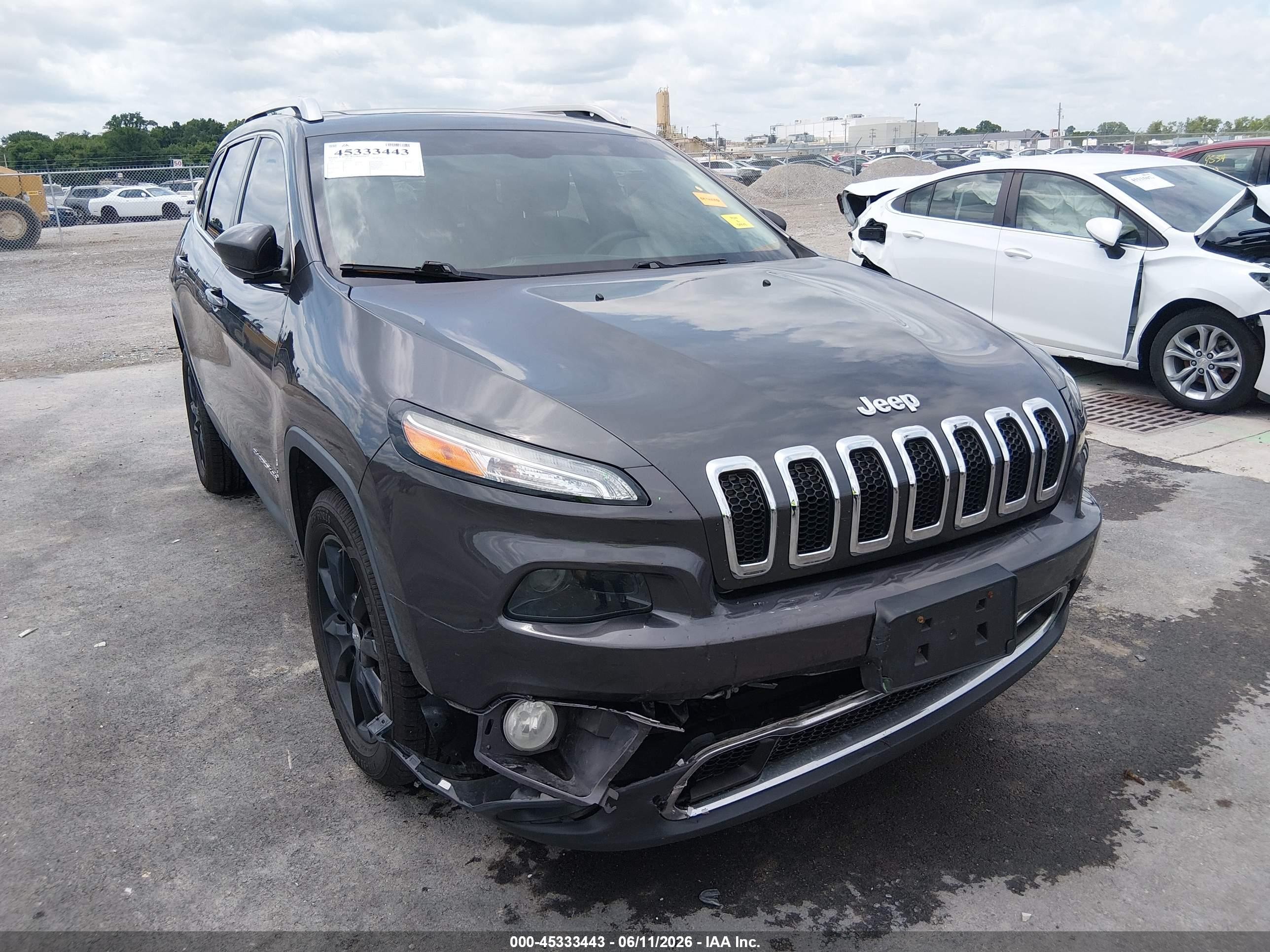 2015 Jeep Cherokee Limited Gray vin: 1C4PJMDS6FW704773
