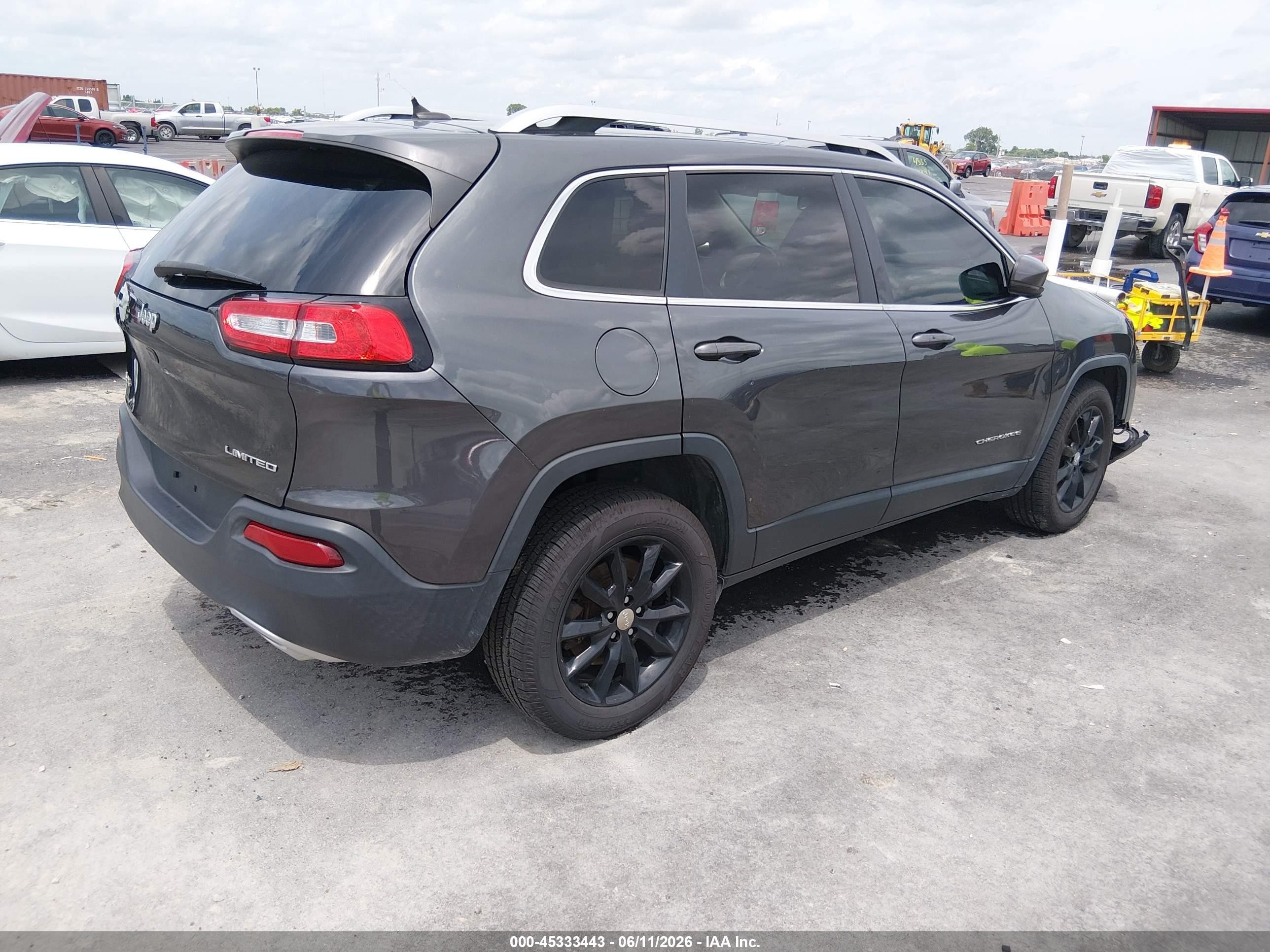 2015 Jeep Cherokee Limited Gray vin: 1C4PJMDS6FW704773