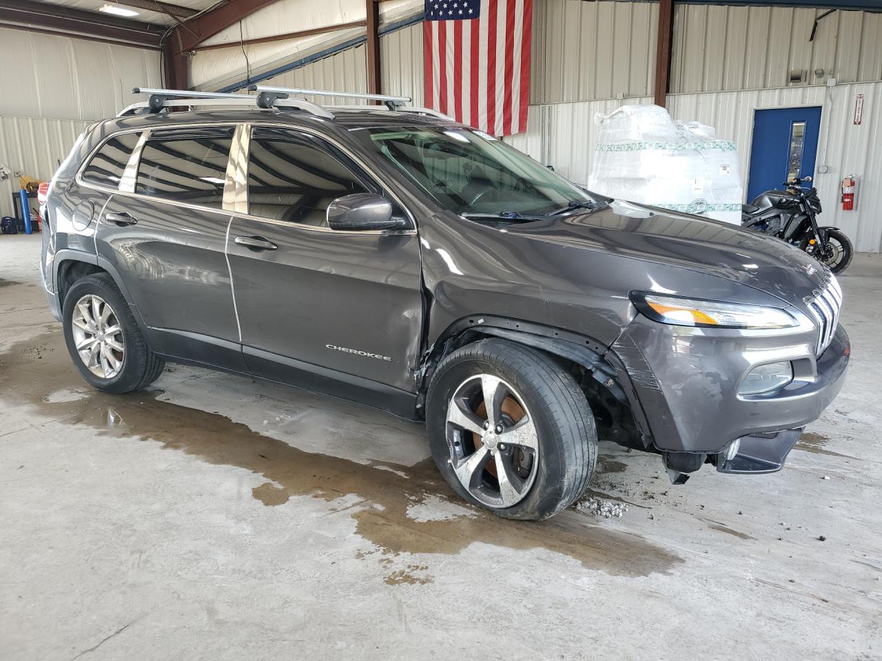 2015 Jeep Cherokee Limited Серый vin: 1C4PJMDS6FW705518 Damage: Right Front Door, Severe Damage, Replacement Required