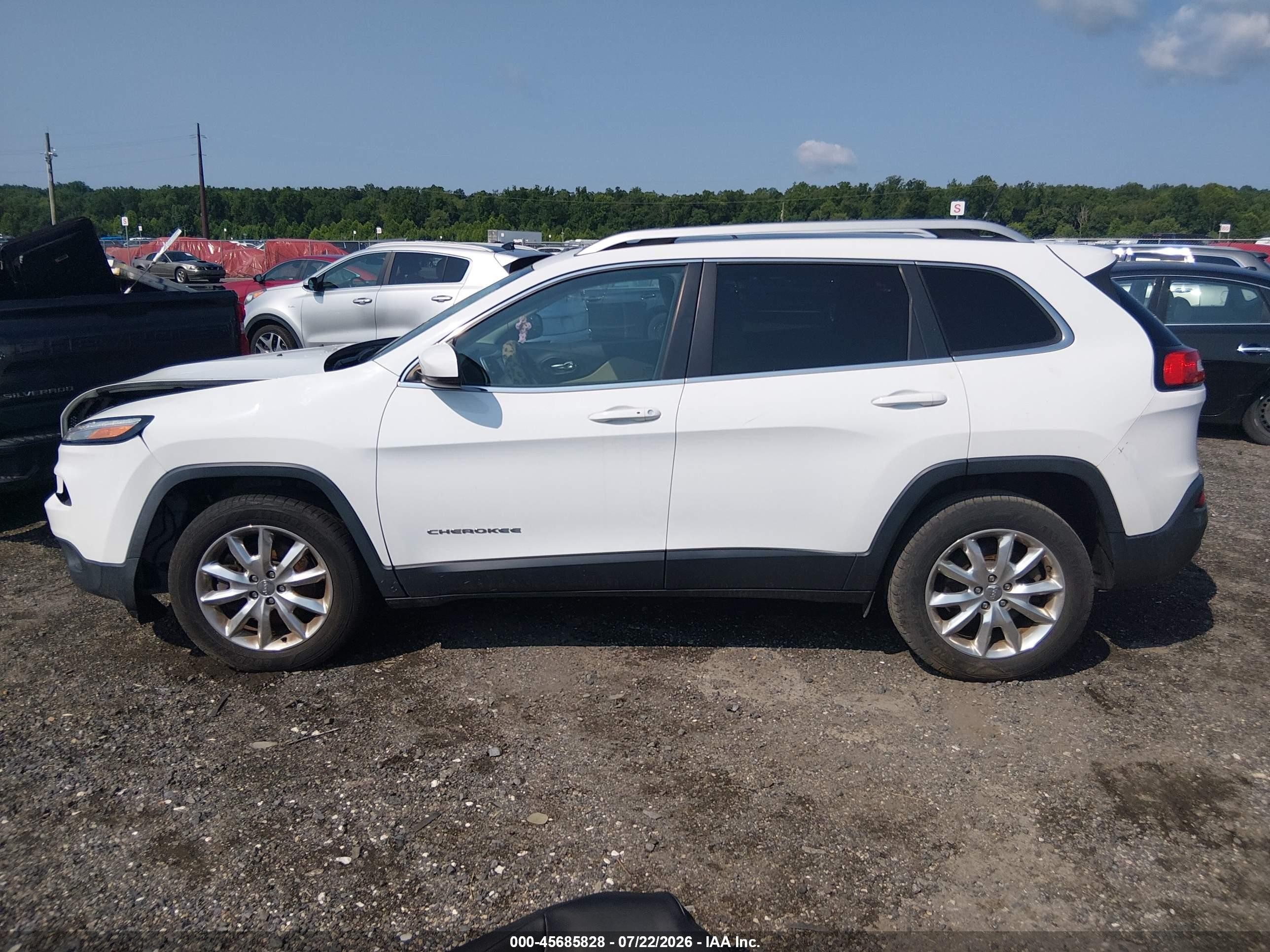 2015 Jeep Cherokee Limited White vin: 1C4PJMDS6FW727499