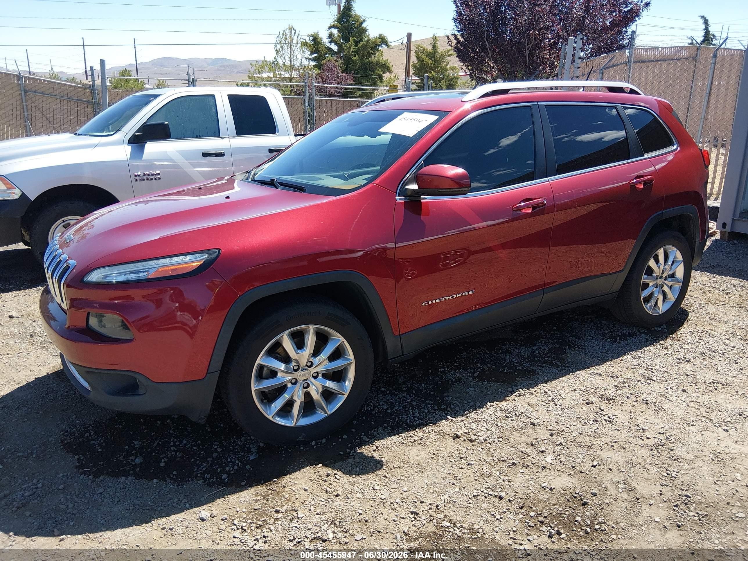 2015 Jeep Cherokee Limited Темно-бордовый vin: 1C4PJMDS6FW728331
