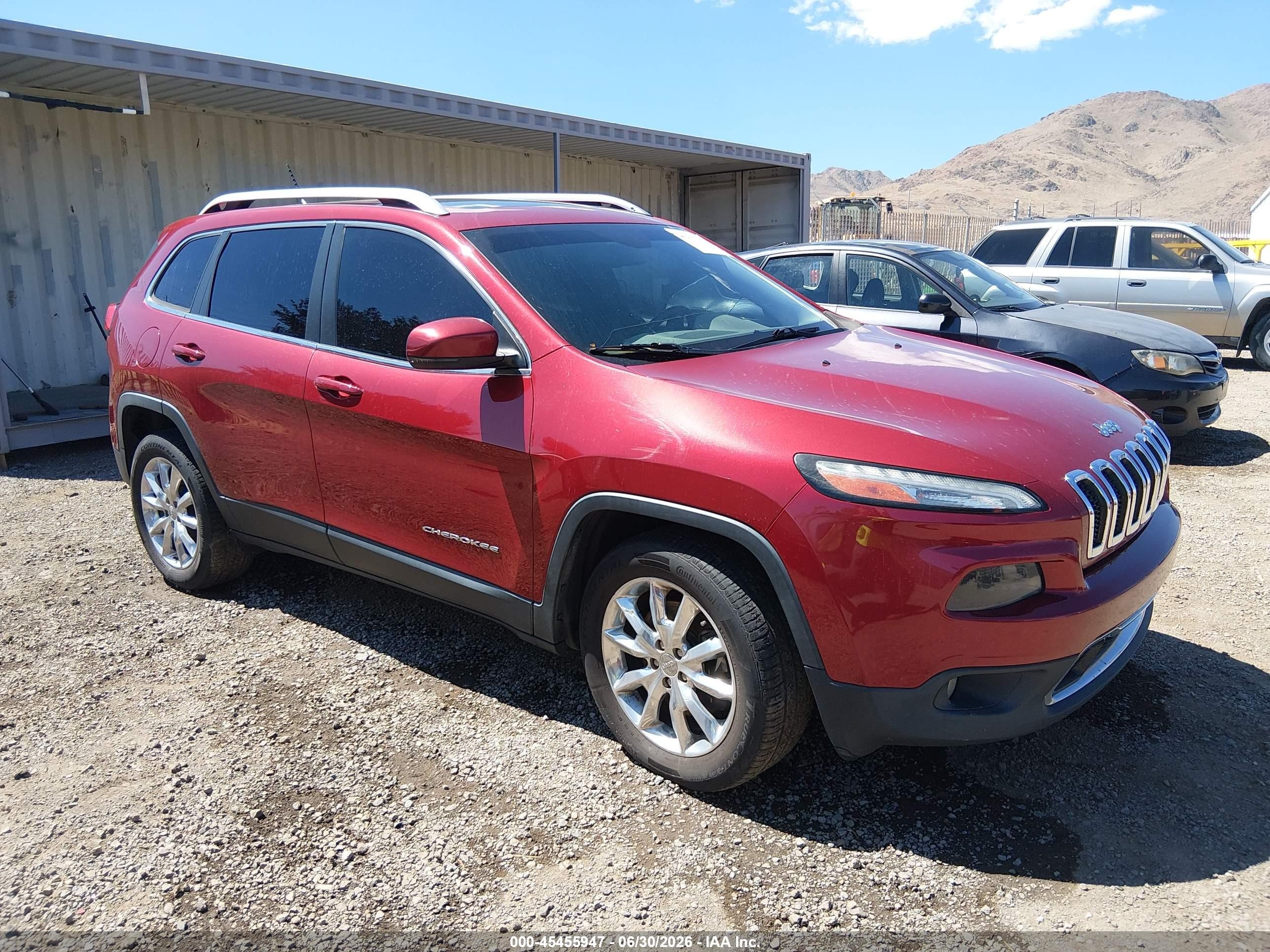 2015 Jeep Cherokee Limited Темно-бордовый vin: 1C4PJMDS6FW728331