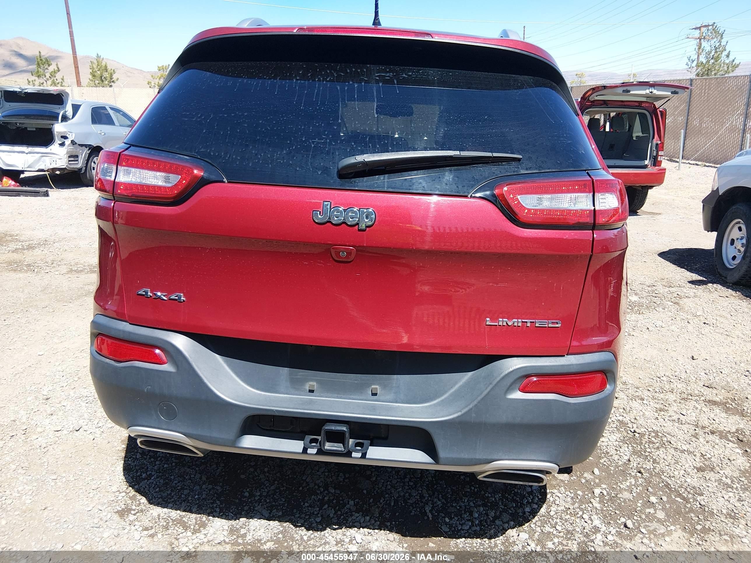 2015 Jeep Cherokee Limited Темно-бордовый vin: 1C4PJMDS6FW728331