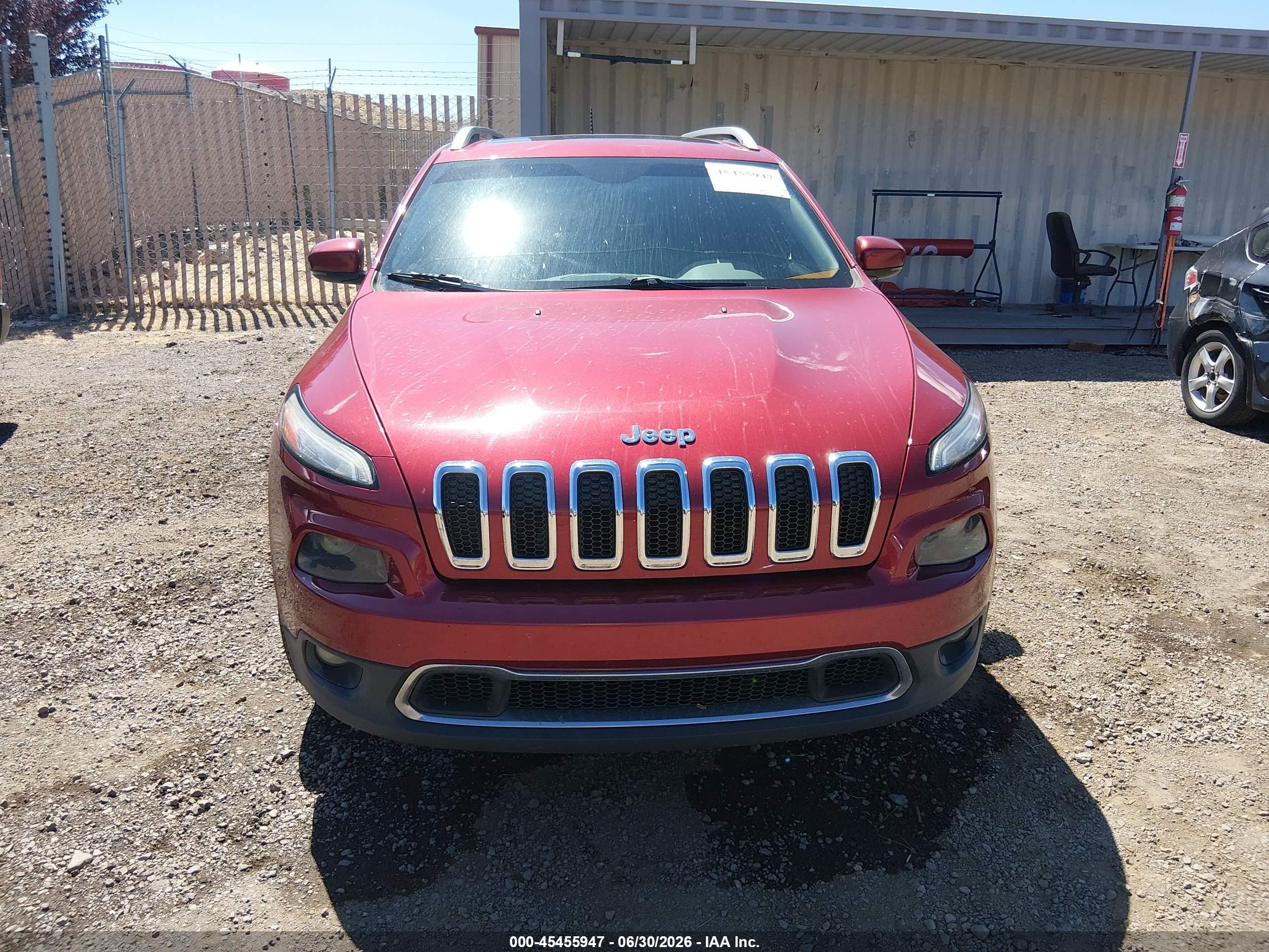 2015 Jeep Cherokee Limited Темно-бордовый vin: 1C4PJMDS6FW728331