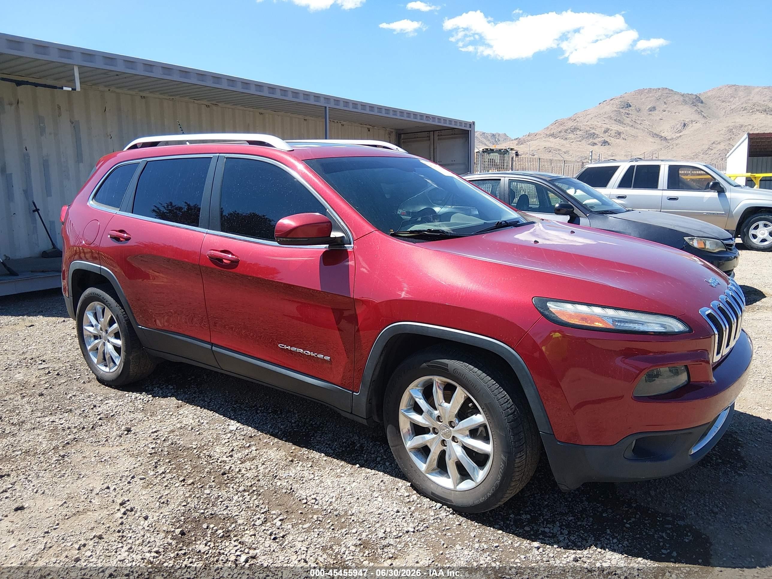 2015 Jeep Cherokee Limited Темно-бордовый vin: 1C4PJMDS6FW728331