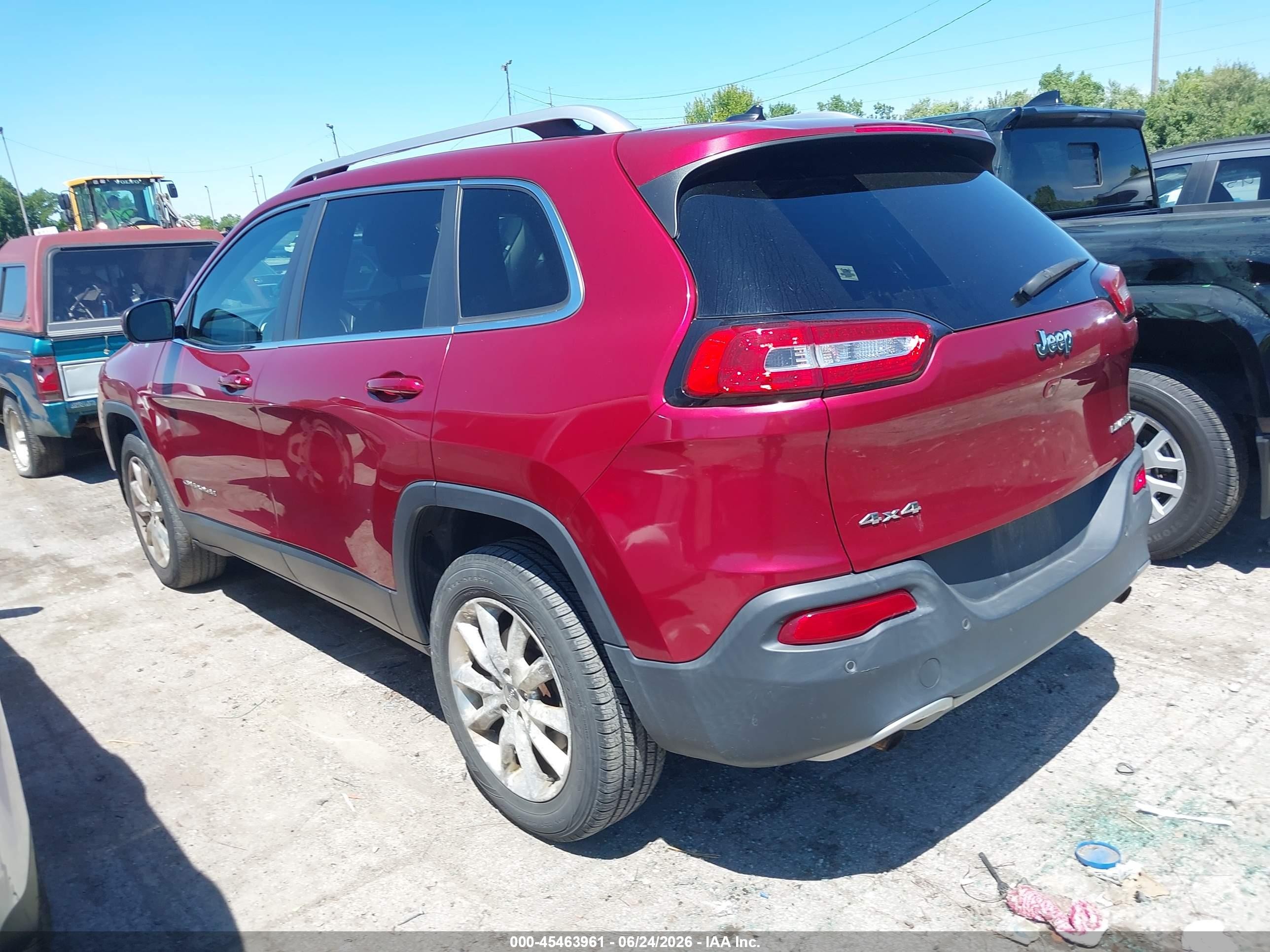 2015 Jeep Cherokee Limited Red vin: 1C4PJMDS6FW740852