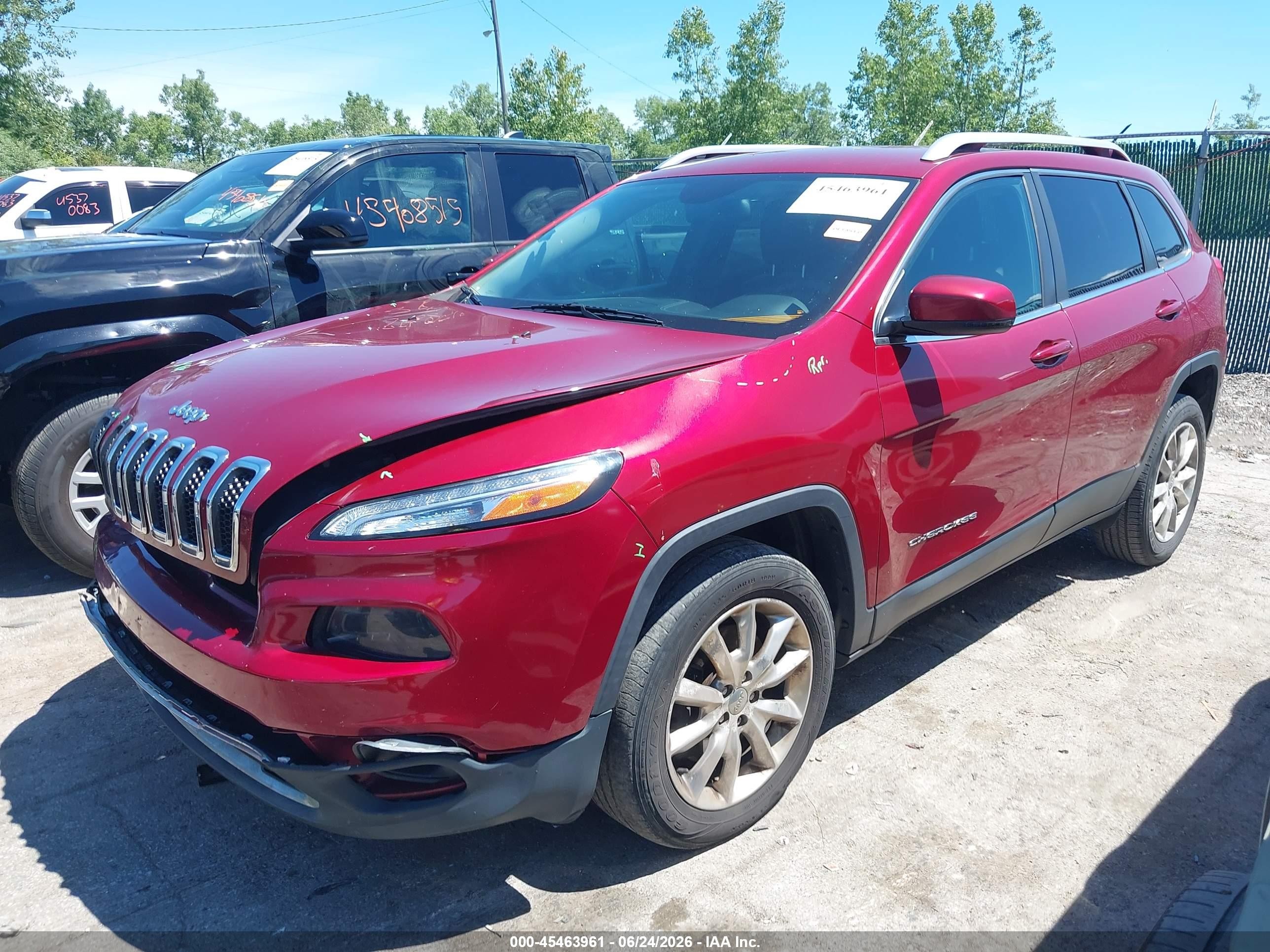 2015 Jeep Cherokee Limited Red vin: 1C4PJMDS6FW740852