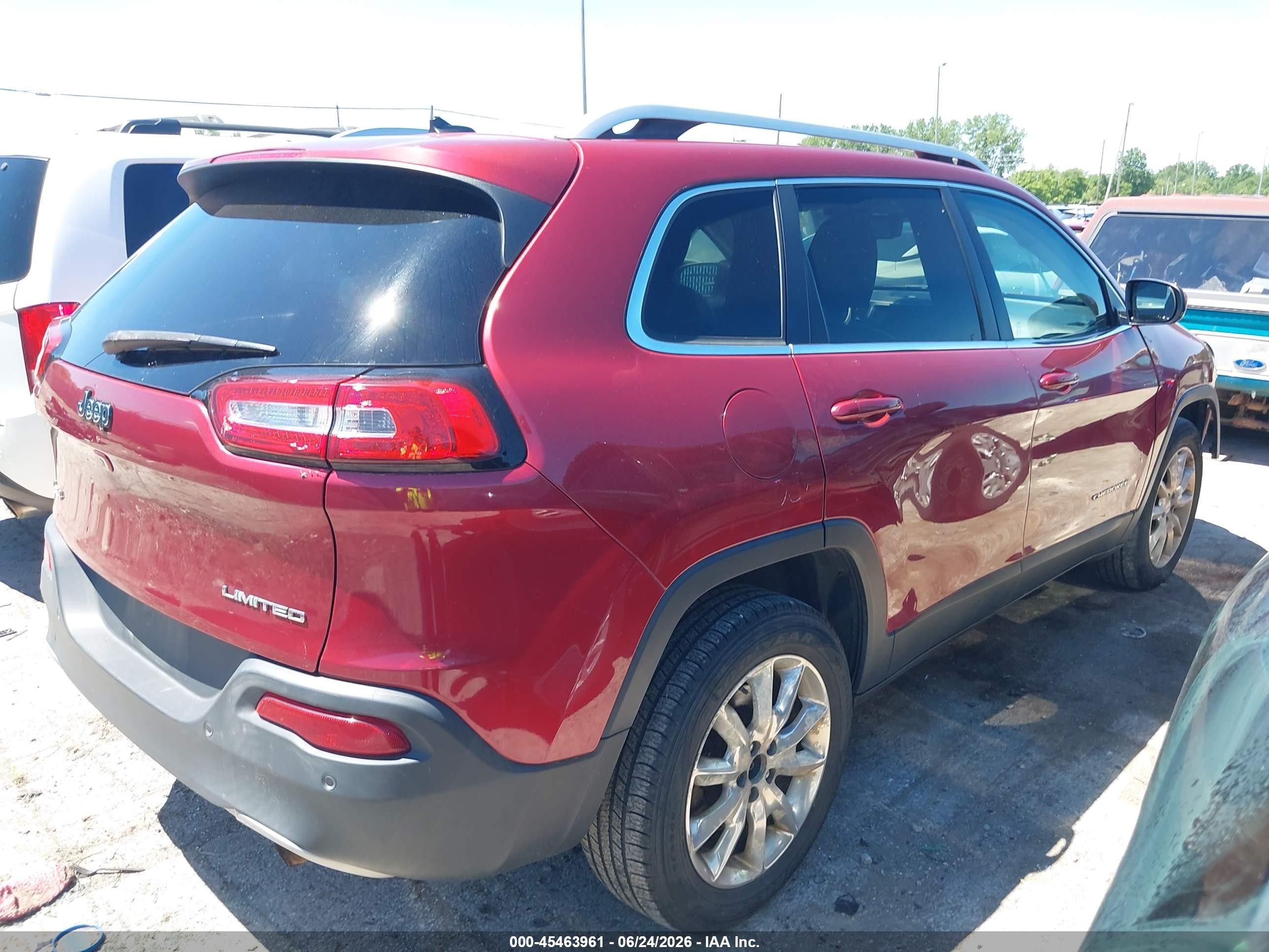 2015 Jeep Cherokee Limited Red vin: 1C4PJMDS6FW740852
