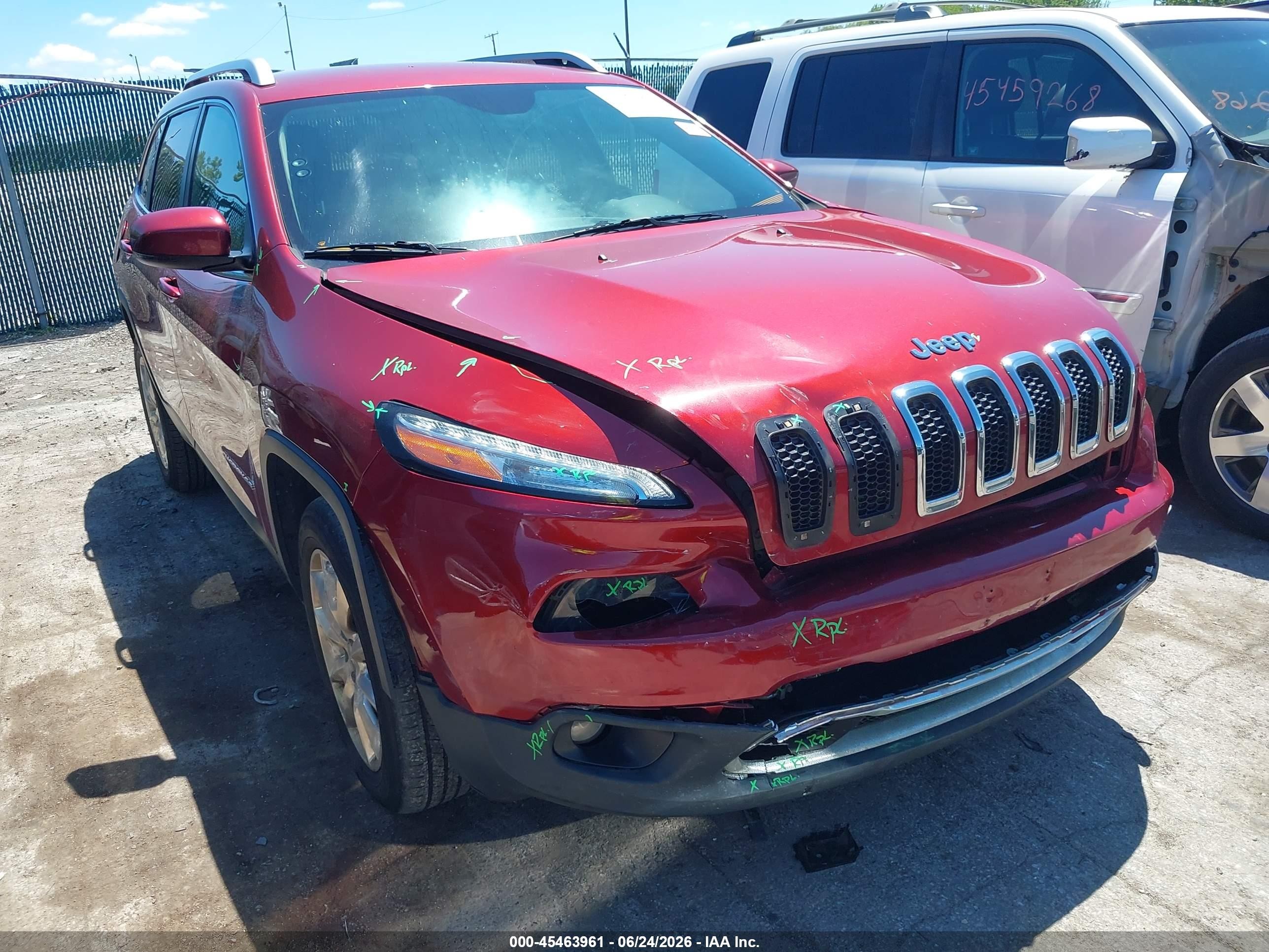 2015 Jeep Cherokee Limited Red vin: 1C4PJMDS6FW740852