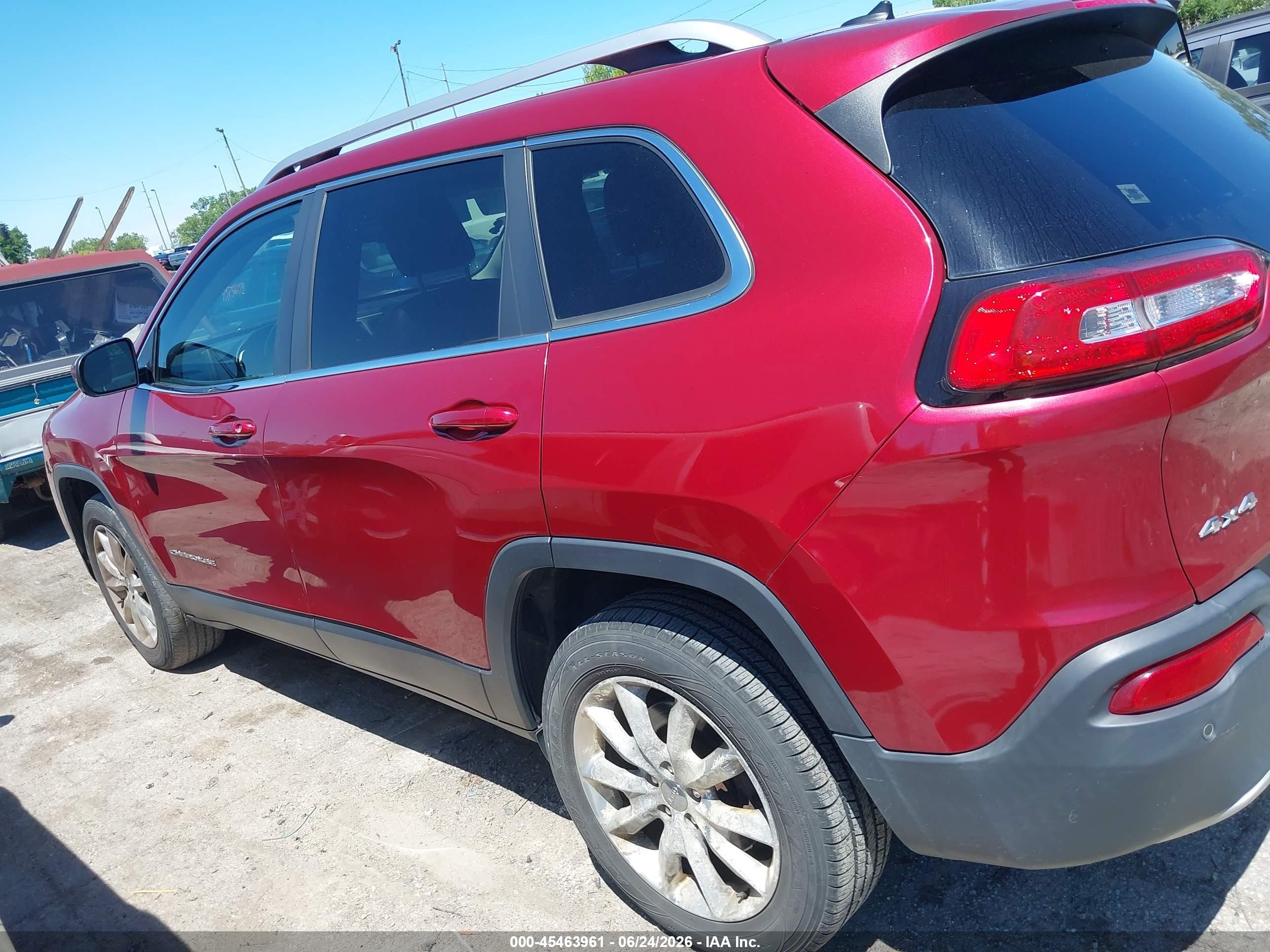 2015 Jeep Cherokee Limited Red vin: 1C4PJMDS6FW740852