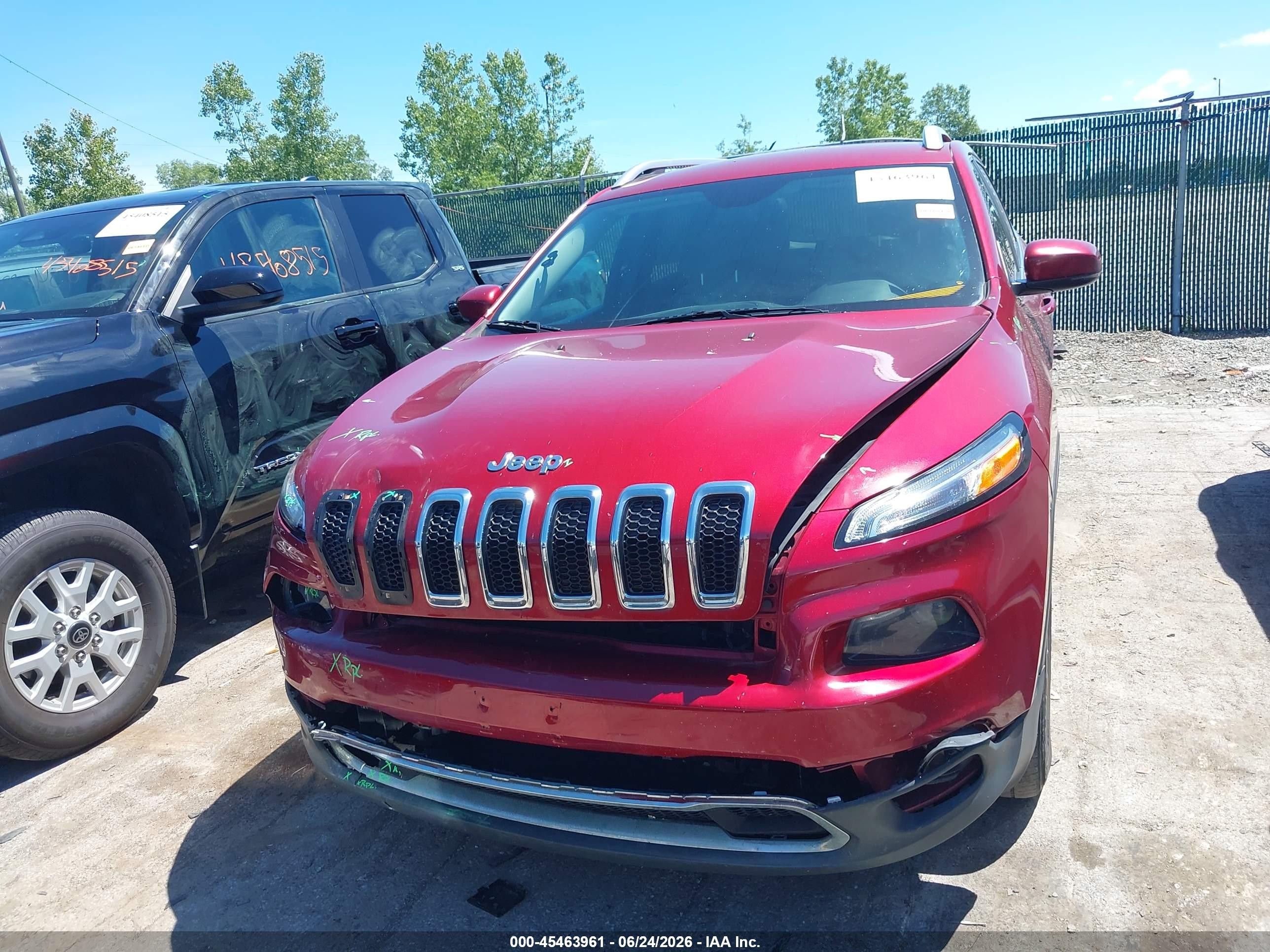 2015 Jeep Cherokee Limited Red vin: 1C4PJMDS6FW740852