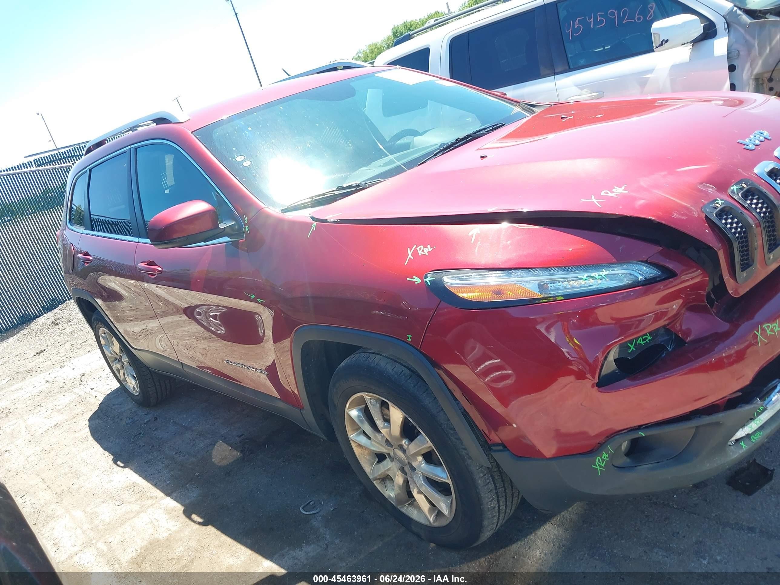 2015 Jeep Cherokee Limited Red vin: 1C4PJMDS6FW740852