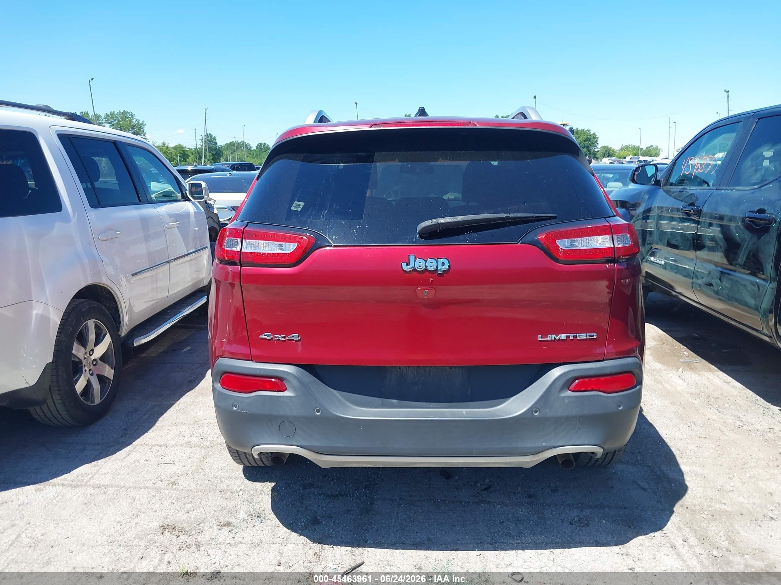 2015 Jeep Cherokee Limited Red vin: 1C4PJMDS6FW740852