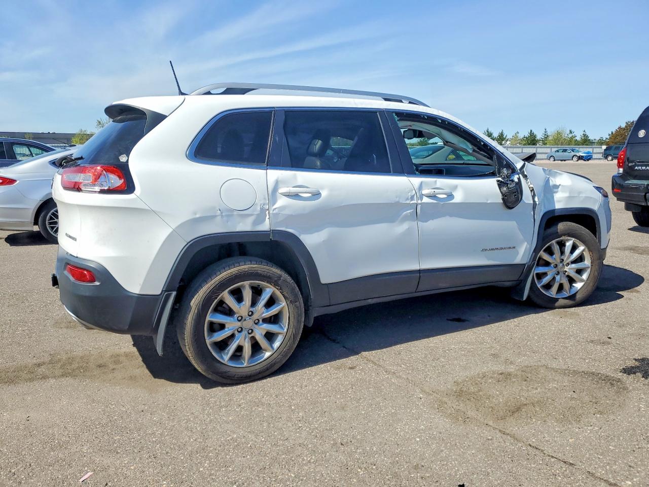 2016 Jeep Cherokee Limited White vin: 1C4PJMDS6GW309686