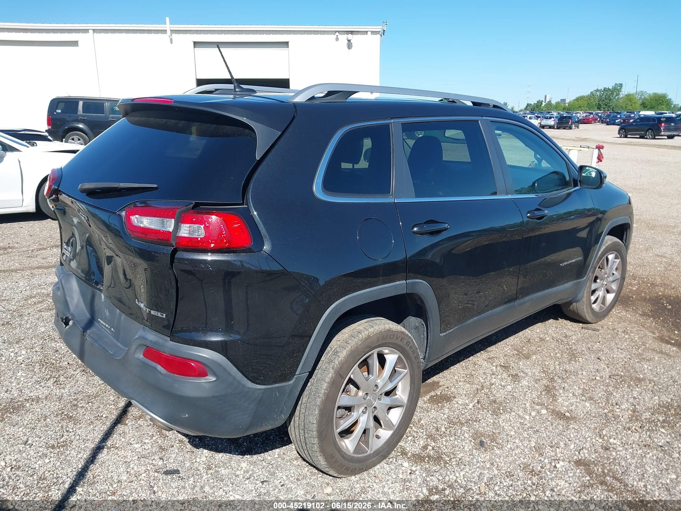 2014 Jeep Cherokee Limited Black vin: 1C4PJMDS7EW134037