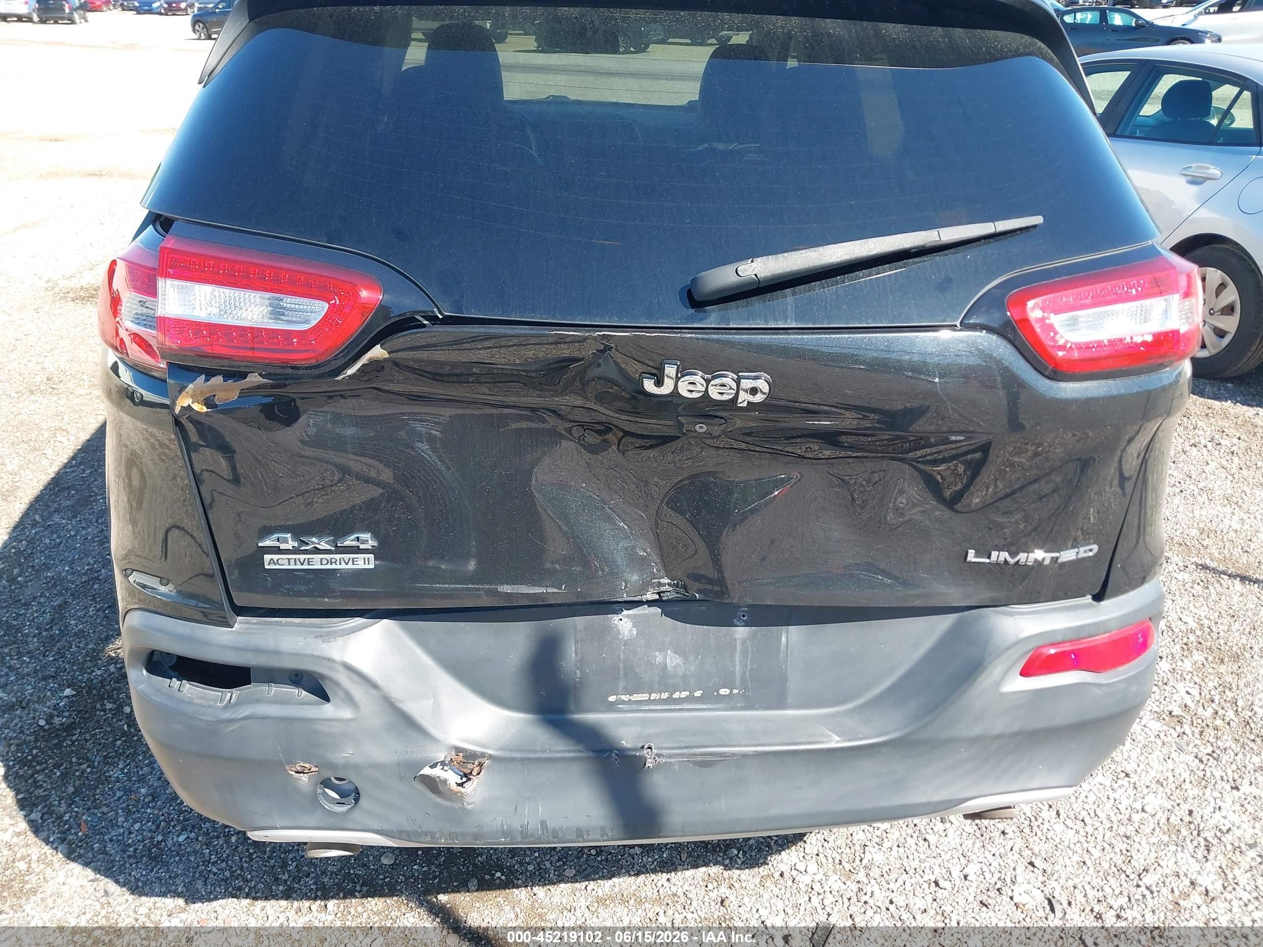 2014 Jeep Cherokee Limited Black vin: 1C4PJMDS7EW134037