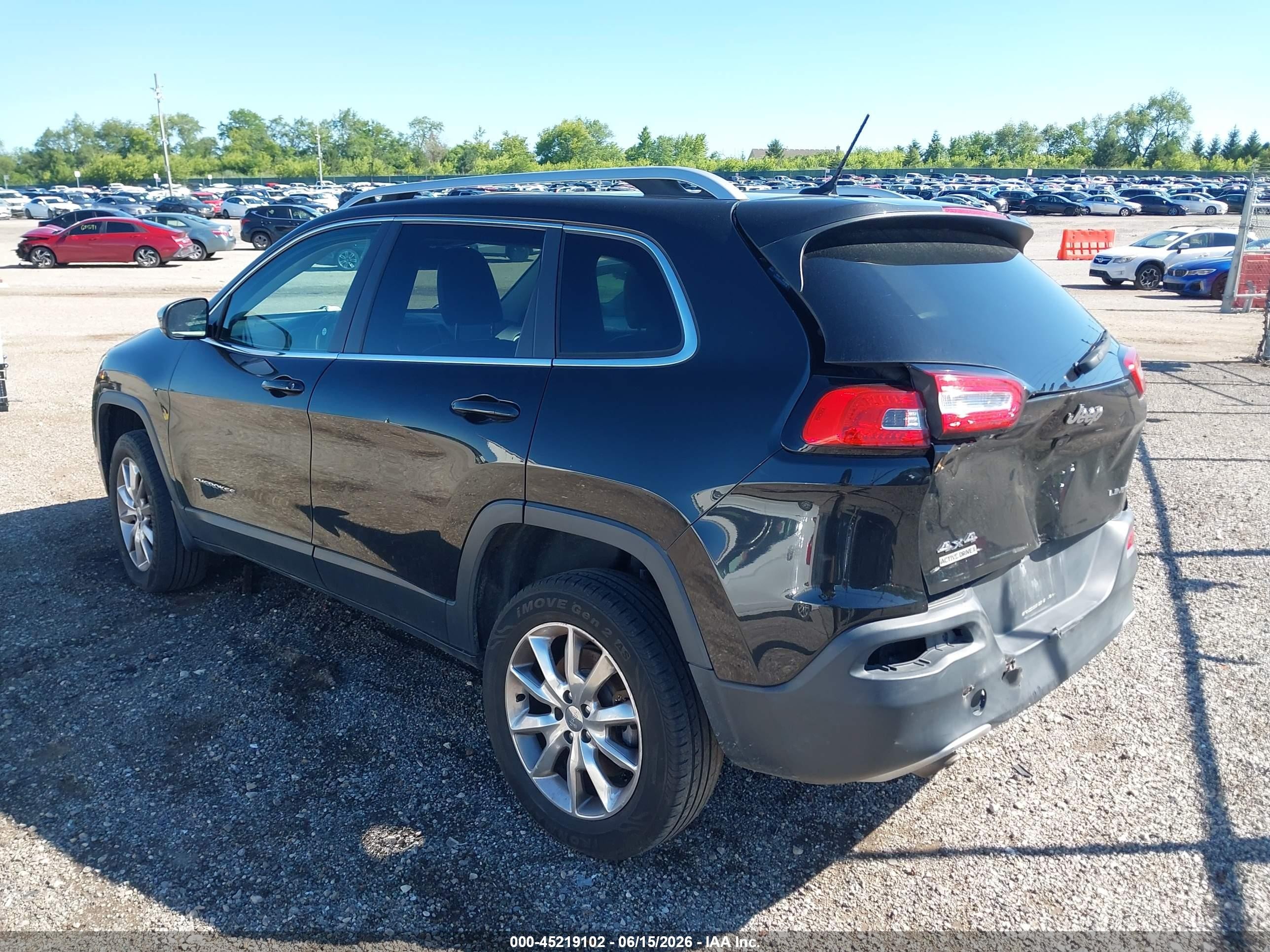 2014 Jeep Cherokee Limited Black vin: 1C4PJMDS7EW134037