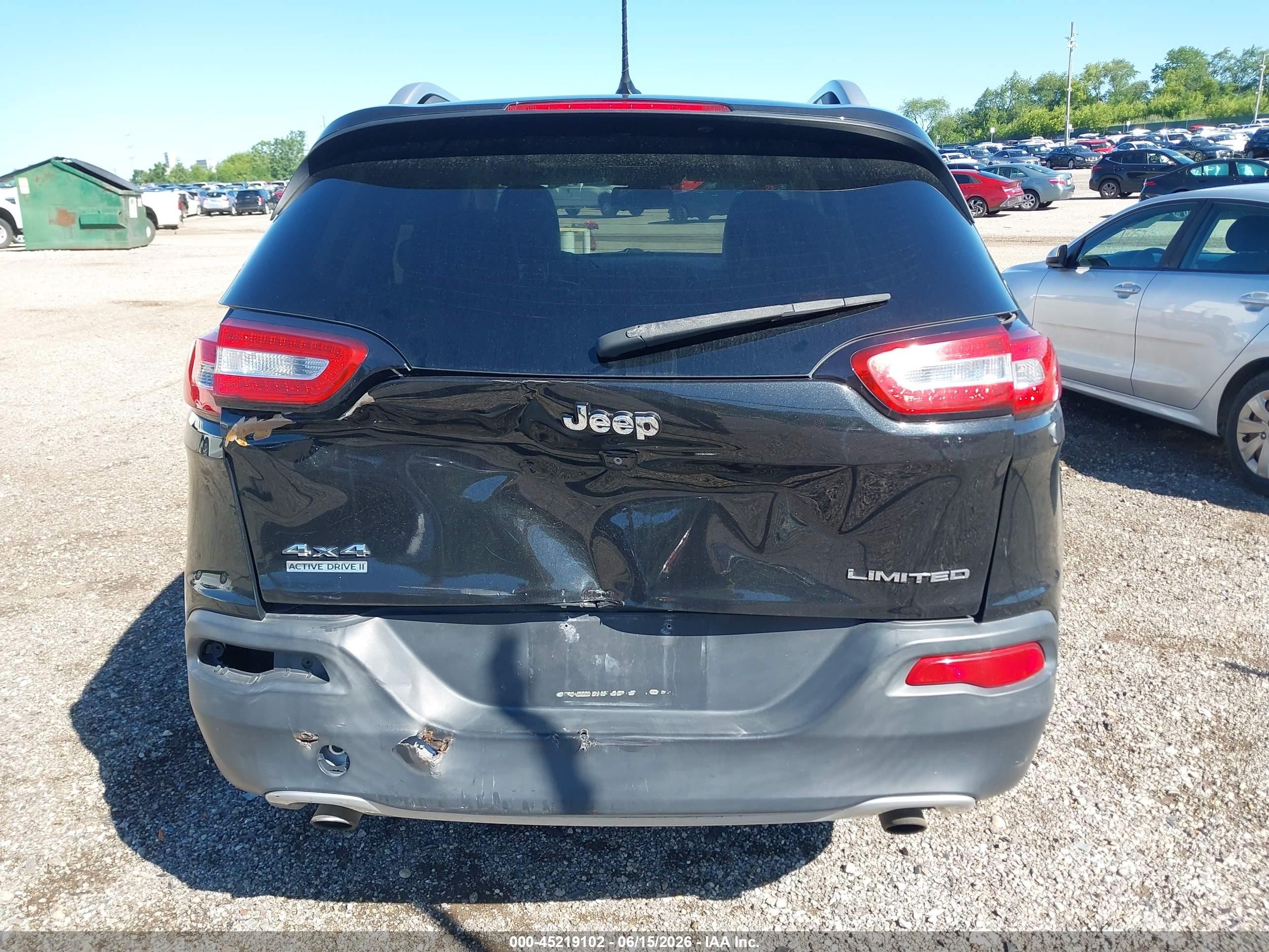 2014 Jeep Cherokee Limited Black vin: 1C4PJMDS7EW134037