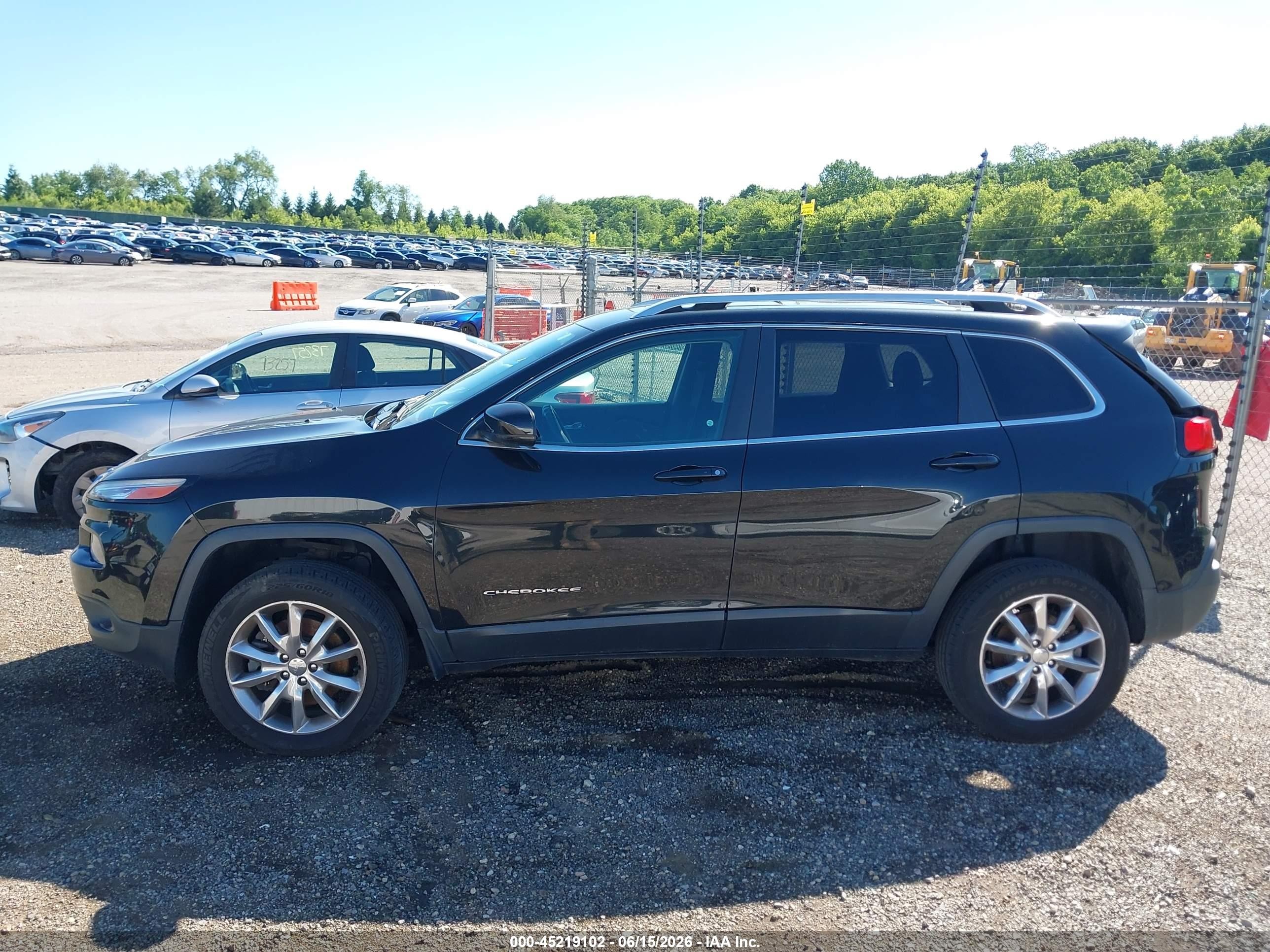 2014 Jeep Cherokee Limited Black vin: 1C4PJMDS7EW134037