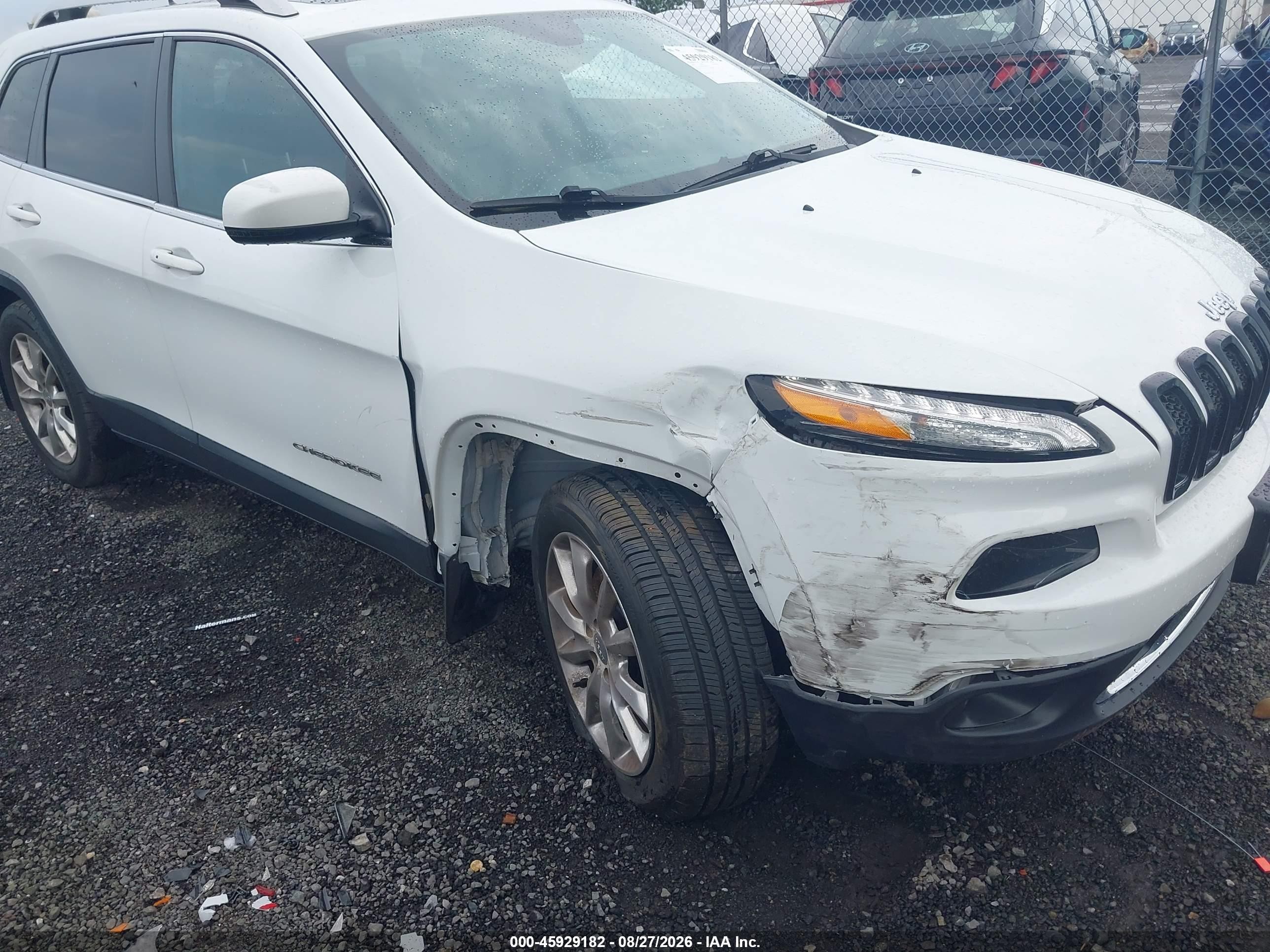 2014 Jeep Cherokee Limited White vin: 1C4PJMDS7EW167765