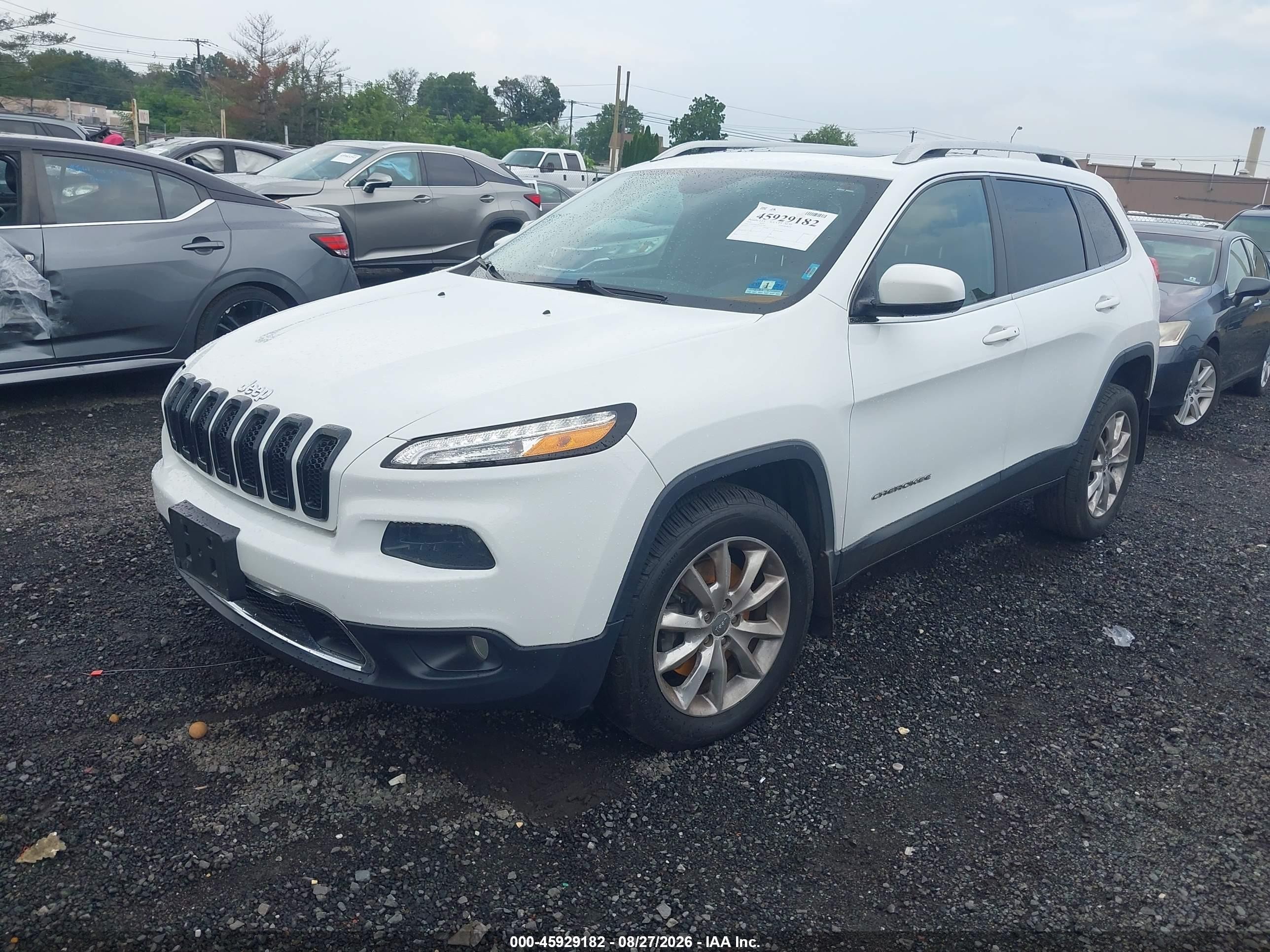 2014 Jeep Cherokee Limited White vin: 1C4PJMDS7EW167765