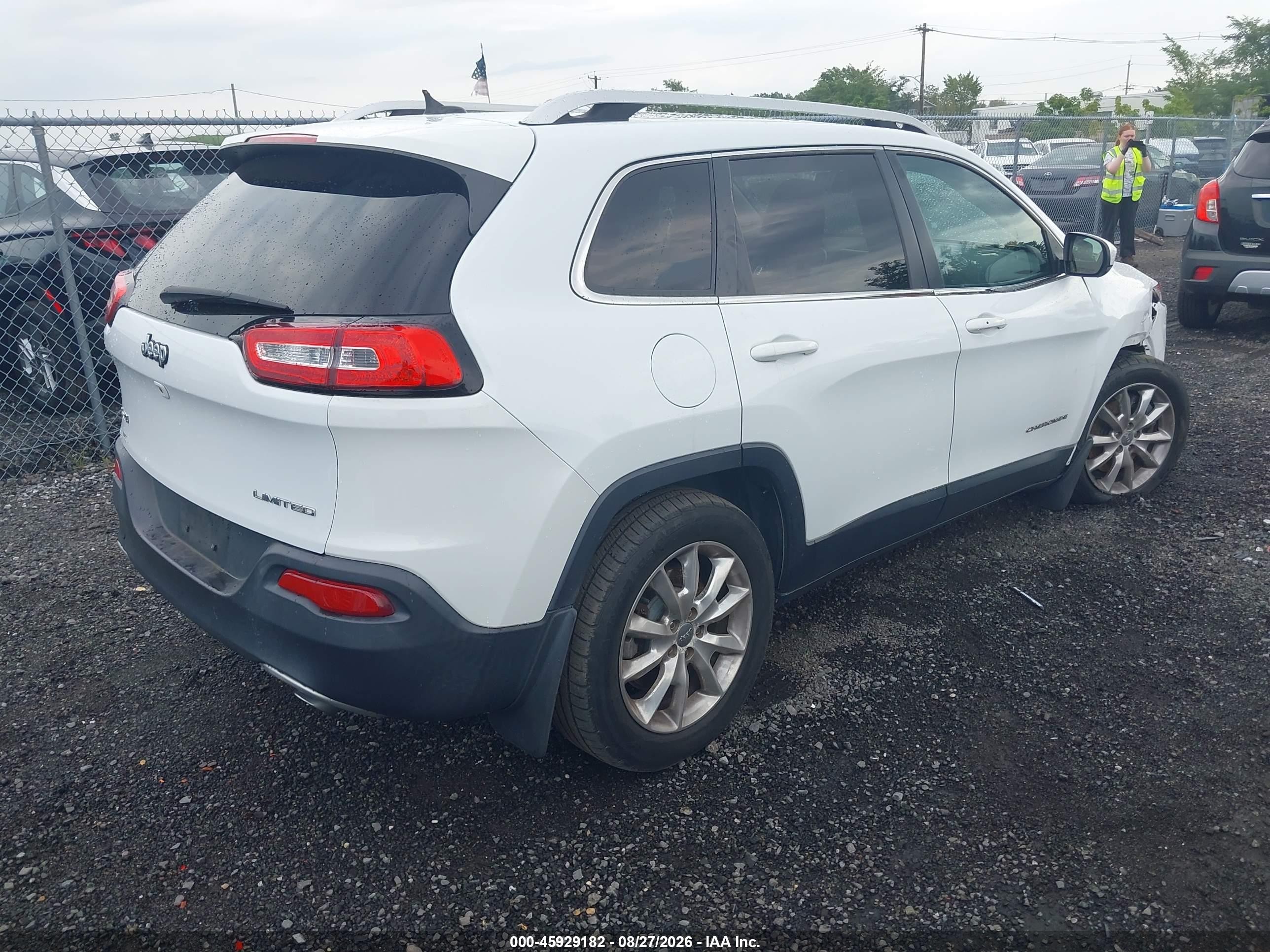 2014 Jeep Cherokee Limited White vin: 1C4PJMDS7EW167765