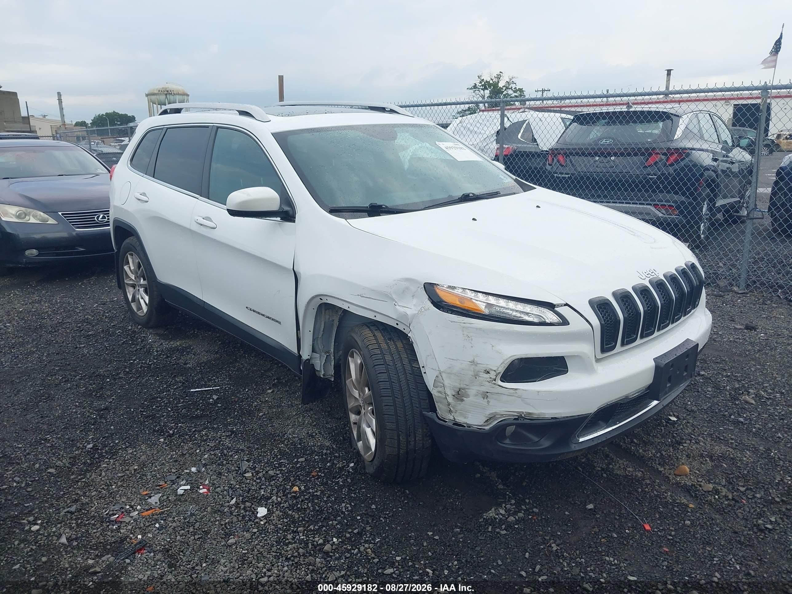 2014 Jeep Cherokee Limited White vin: 1C4PJMDS7EW167765