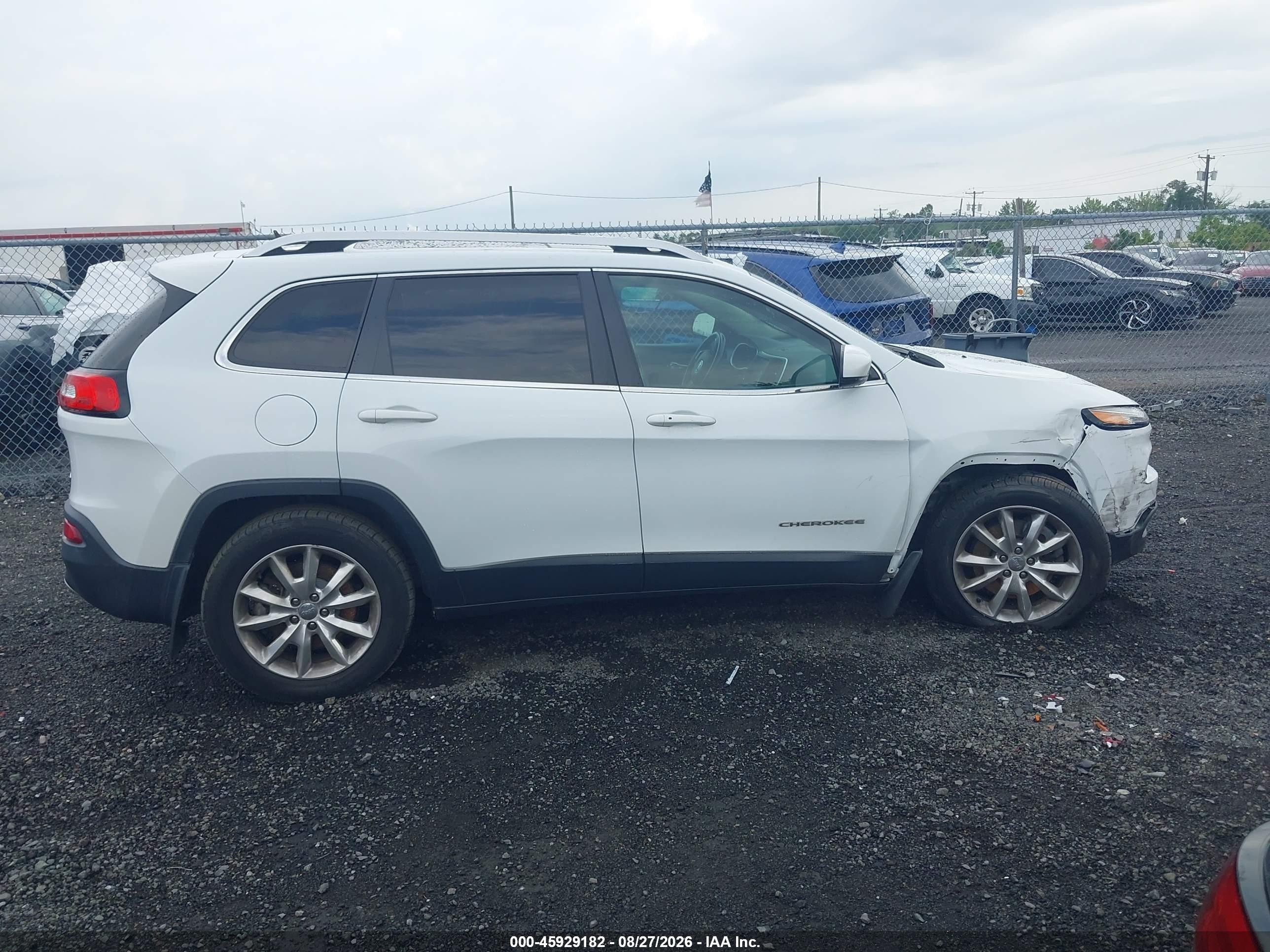2014 Jeep Cherokee Limited White vin: 1C4PJMDS7EW167765