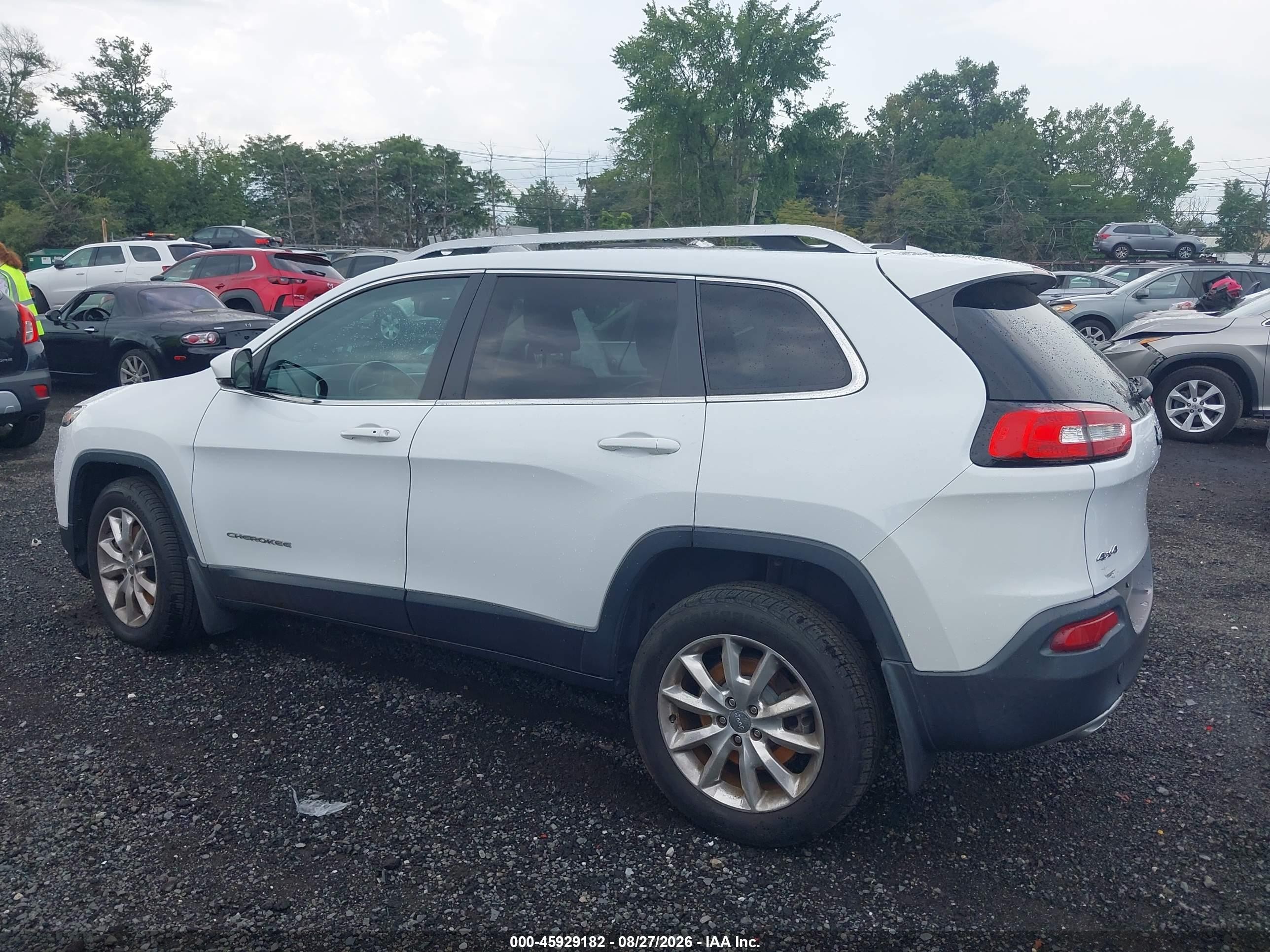 2014 Jeep Cherokee Limited White vin: 1C4PJMDS7EW167765