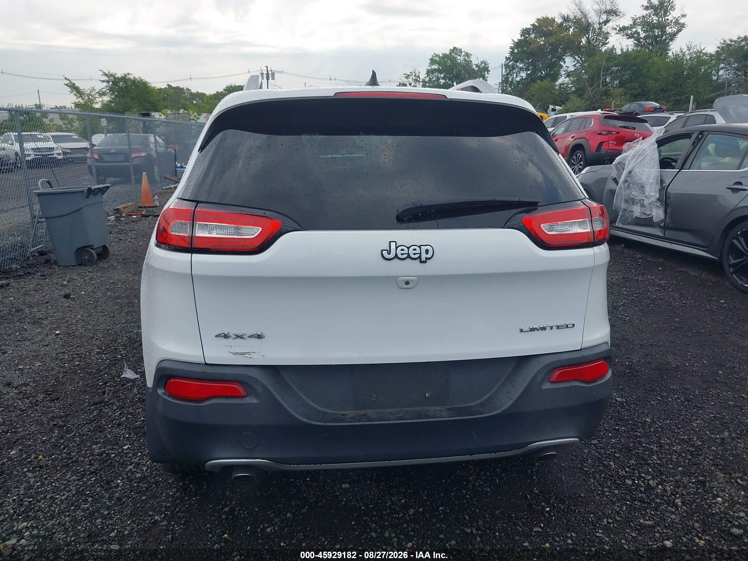2014 Jeep Cherokee Limited White vin: 1C4PJMDS7EW167765