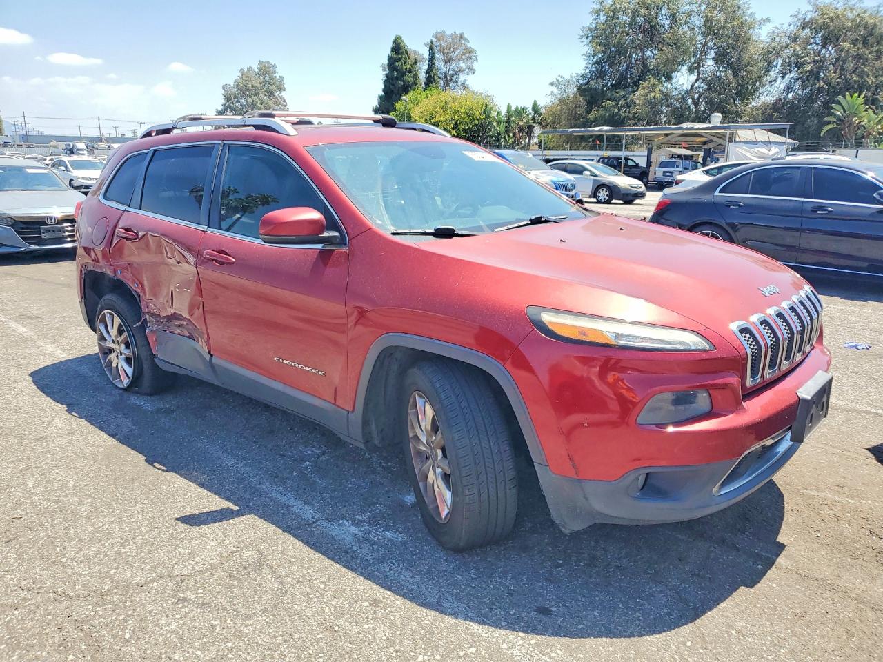 2014 Jeep Cherokee Limited Maroon vin: 1C4PJMDS7EW296802