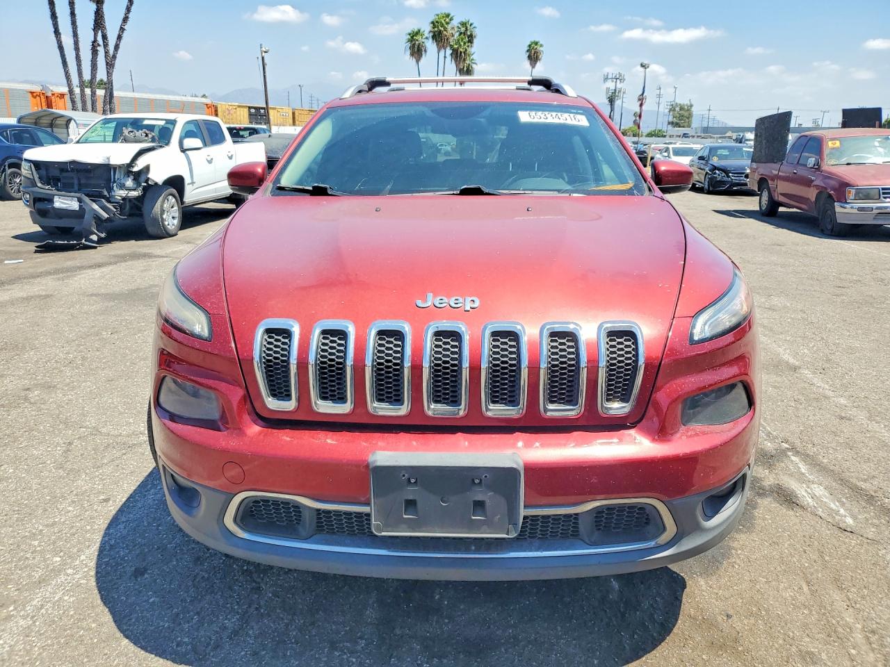 2014 Jeep Cherokee Limited Maroon vin: 1C4PJMDS7EW296802