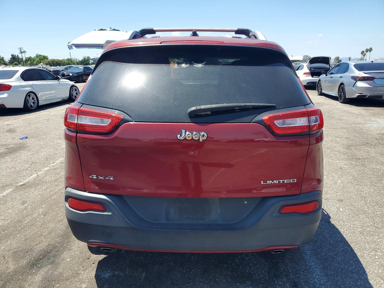 2014 Jeep Cherokee Limited Maroon vin: 1C4PJMDS7EW296802