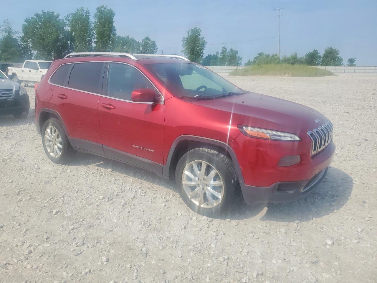 2015 Jeep Cherokee Limited Burgundy vin: 1C4PJMDS7FW509569