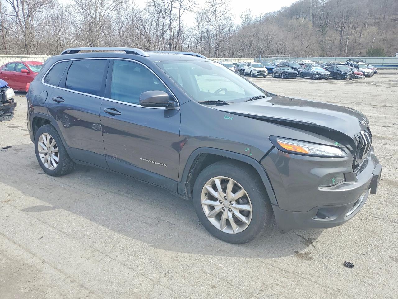 2015 Jeep Cherokee Limited Gray vin: 1C4PJMDS7FW520927