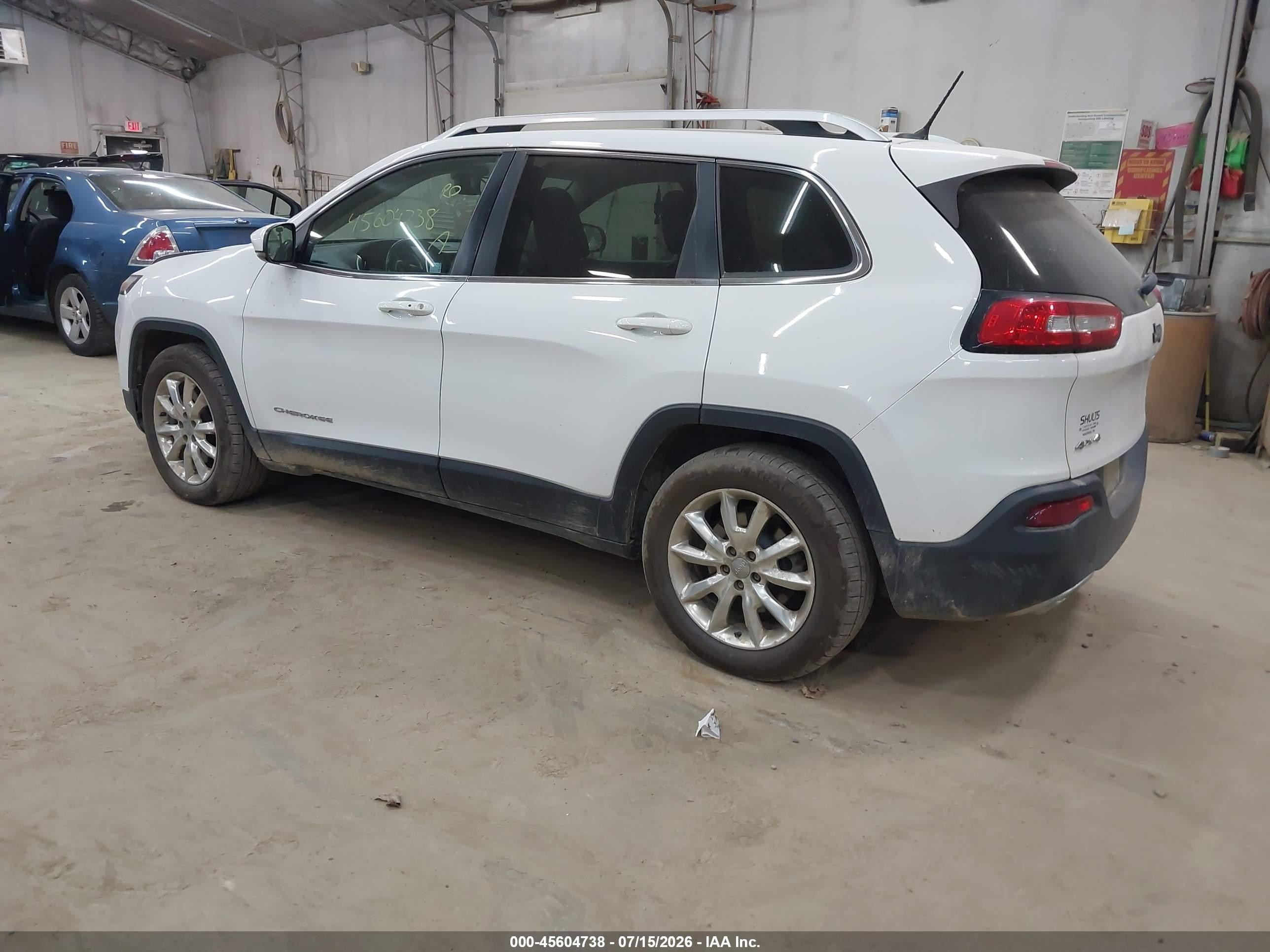 2015 Jeep Cherokee Limited White vin: 1C4PJMDS7FW615374