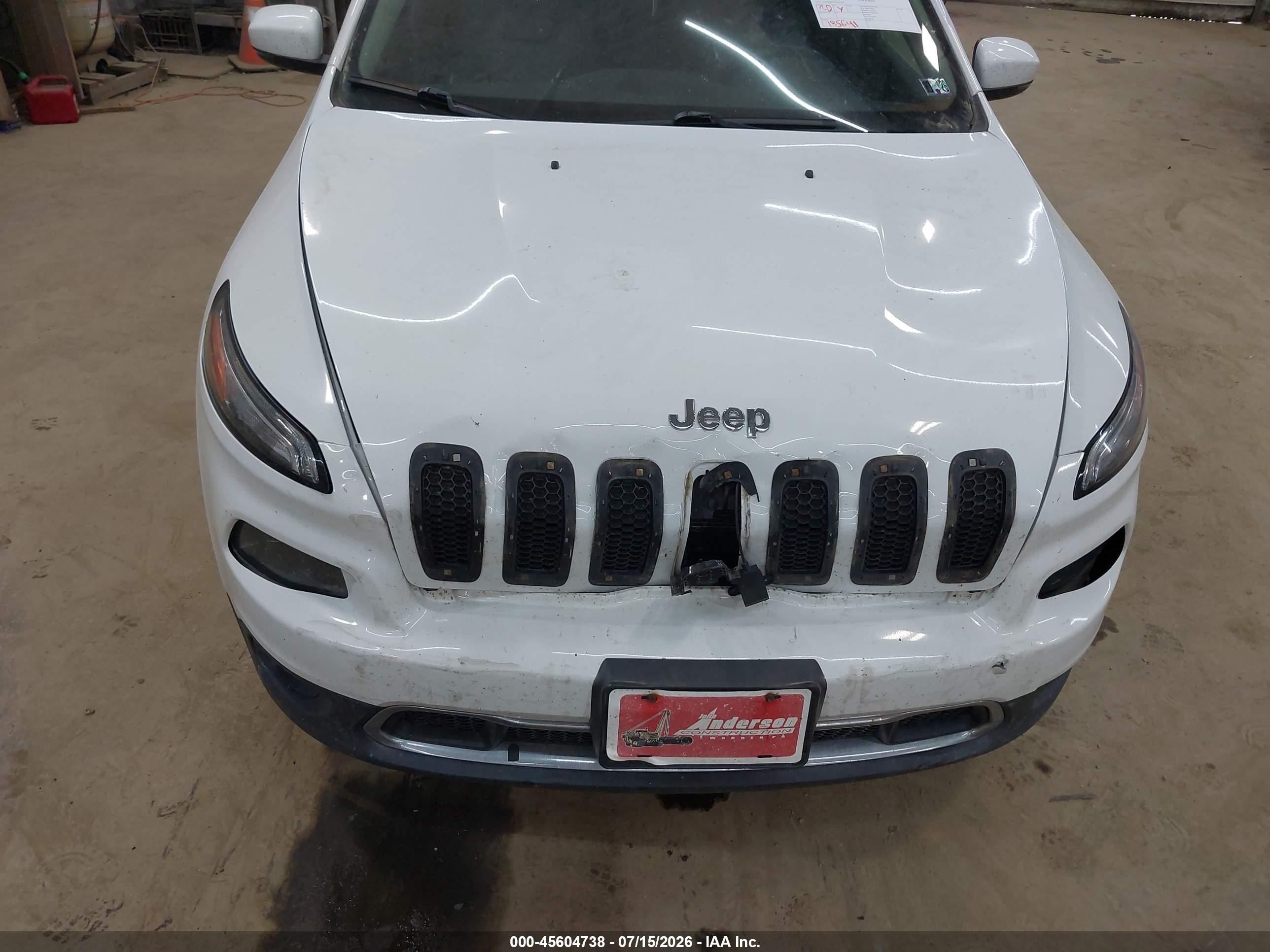2015 Jeep Cherokee Limited White vin: 1C4PJMDS7FW615374