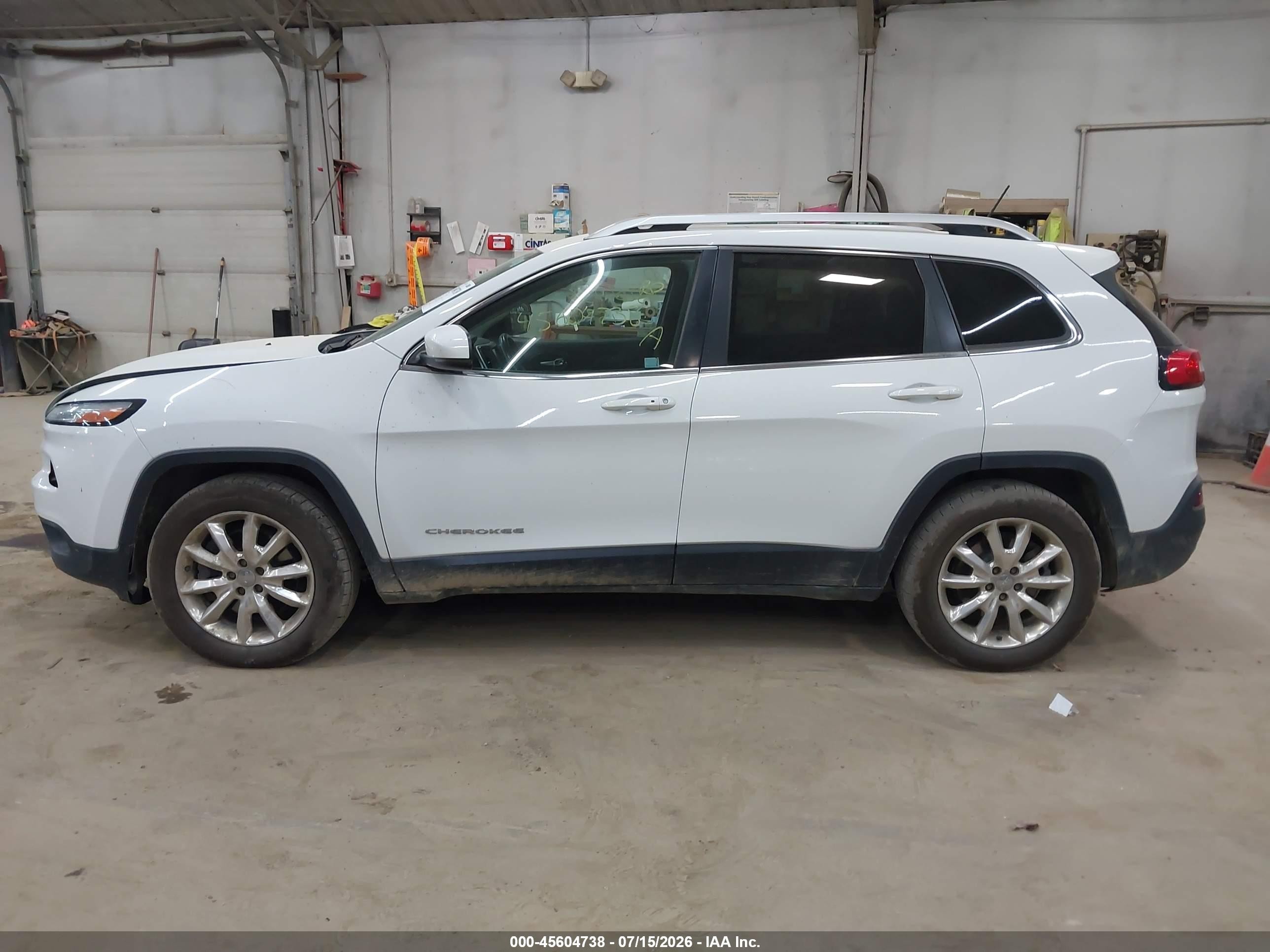 2015 Jeep Cherokee Limited White vin: 1C4PJMDS7FW615374