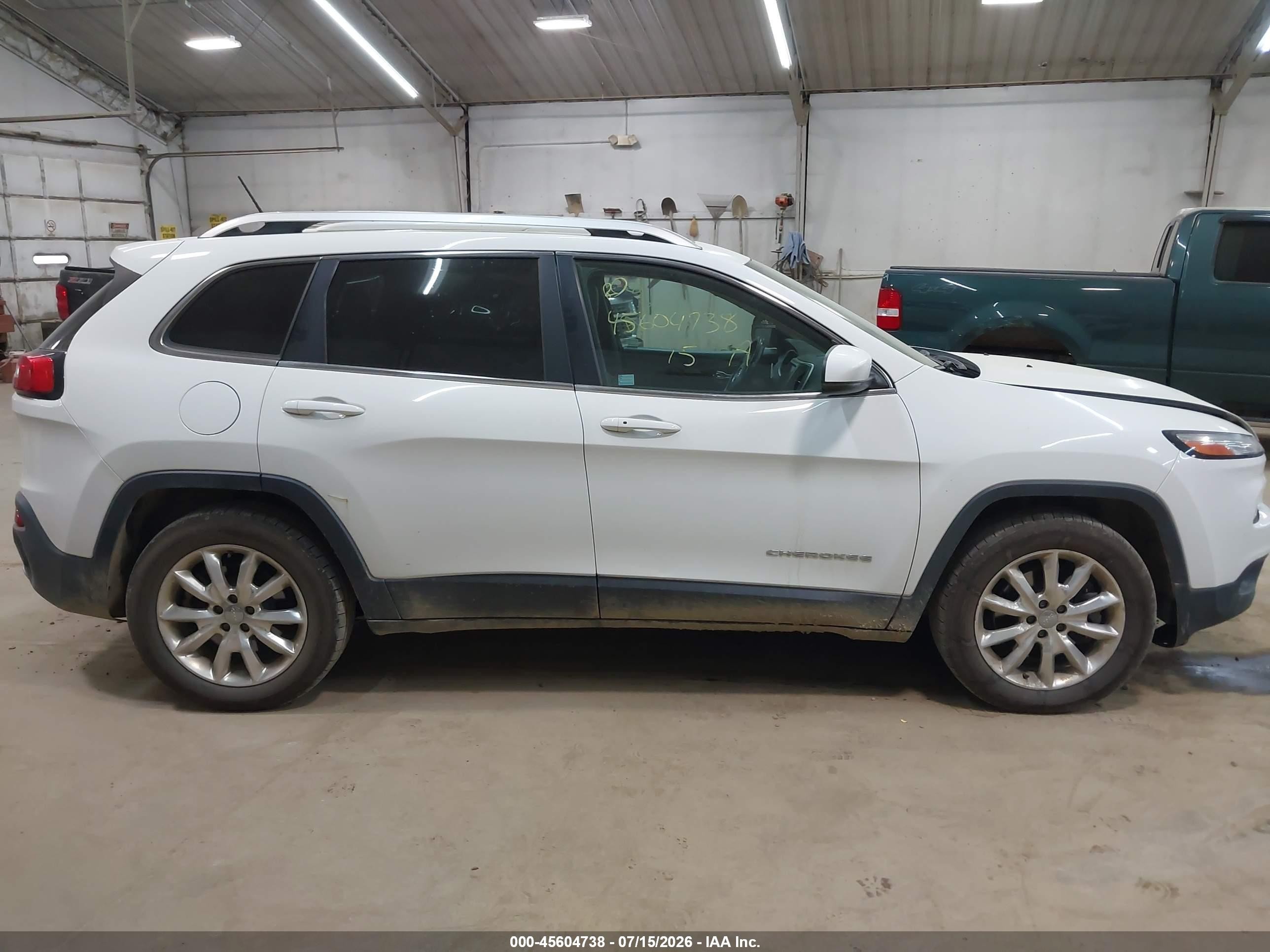 2015 Jeep Cherokee Limited White vin: 1C4PJMDS7FW615374