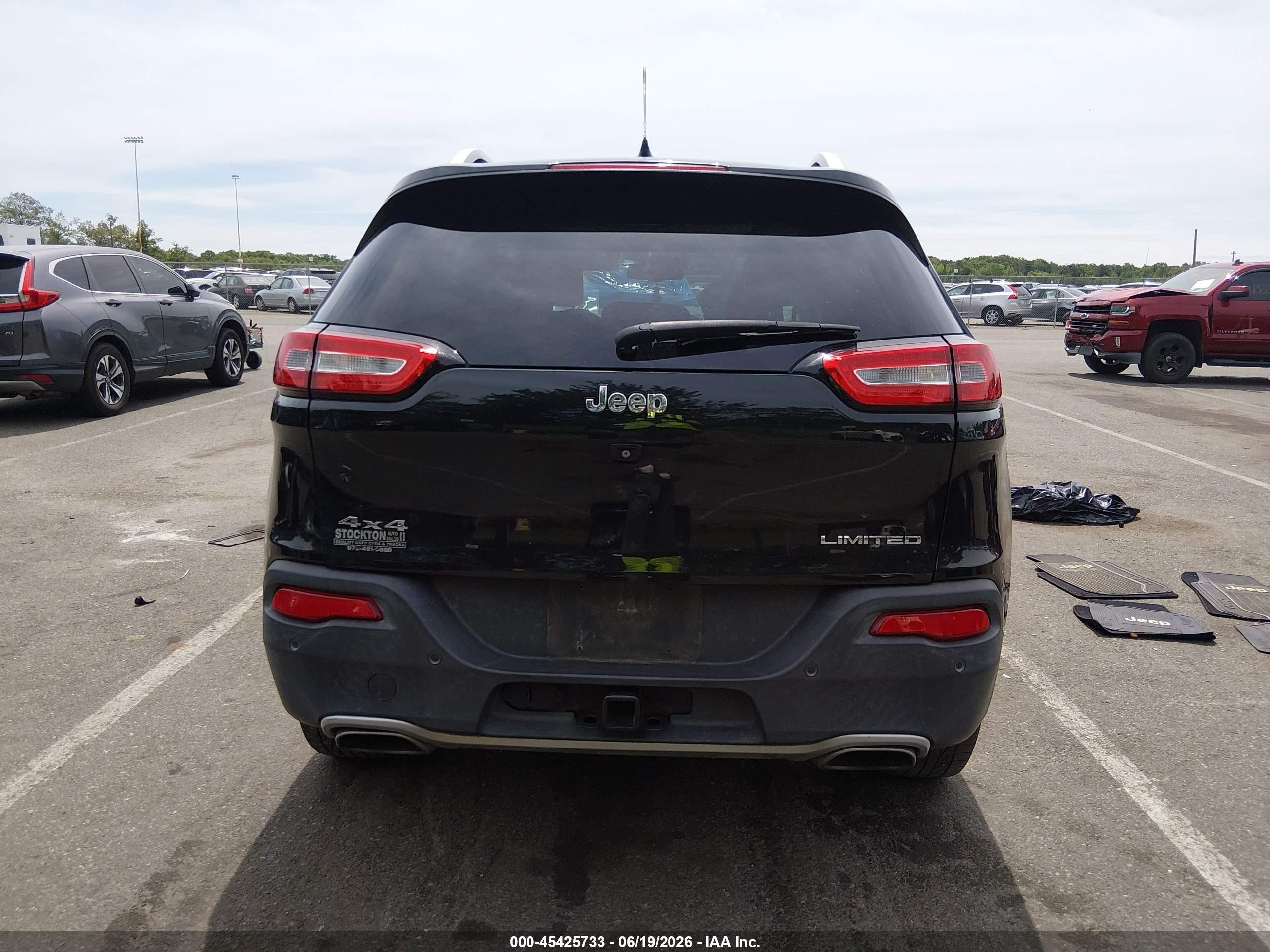 2015 Jeep Cherokee Limited Черный vin: 1C4PJMDS7FW635396