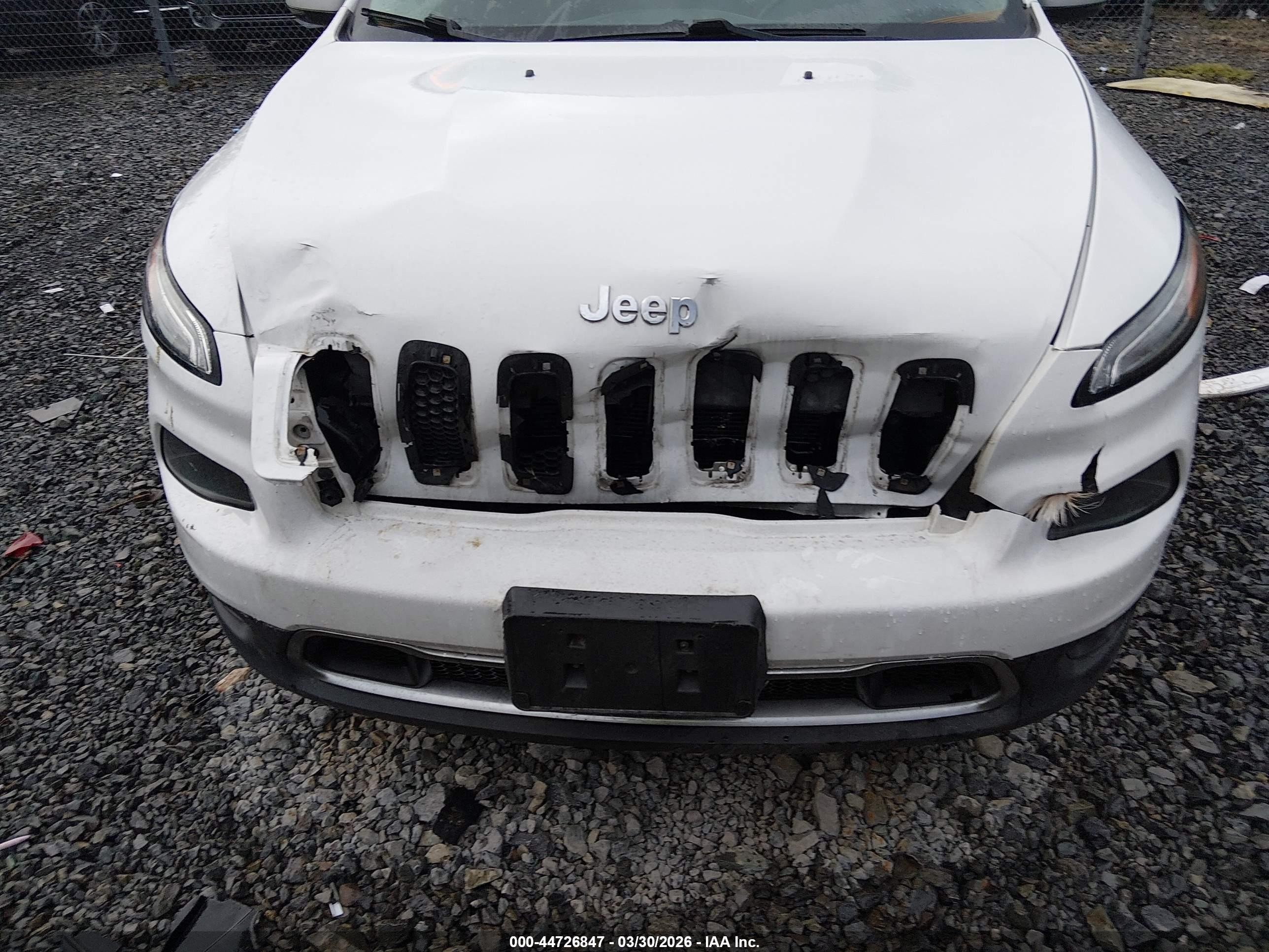 2015 Jeep Cherokee Limited White vin: 1C4PJMDS7FW660329