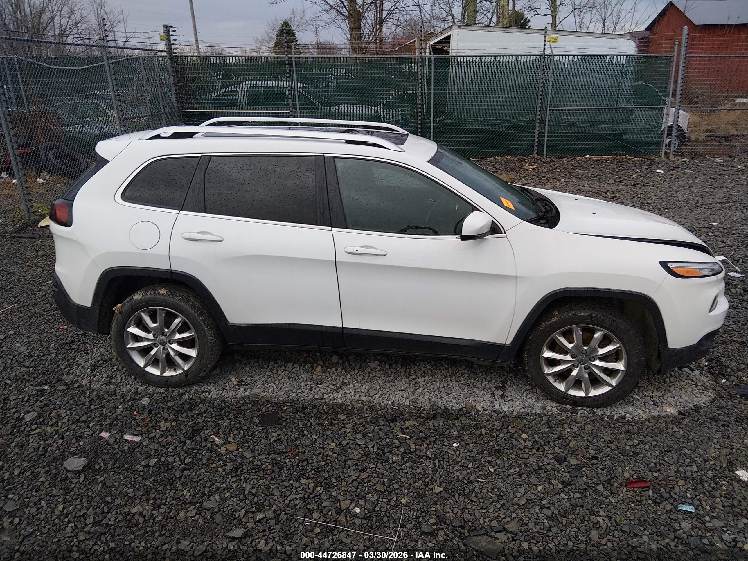 2015 Jeep Cherokee Limited White vin: 1C4PJMDS7FW660329