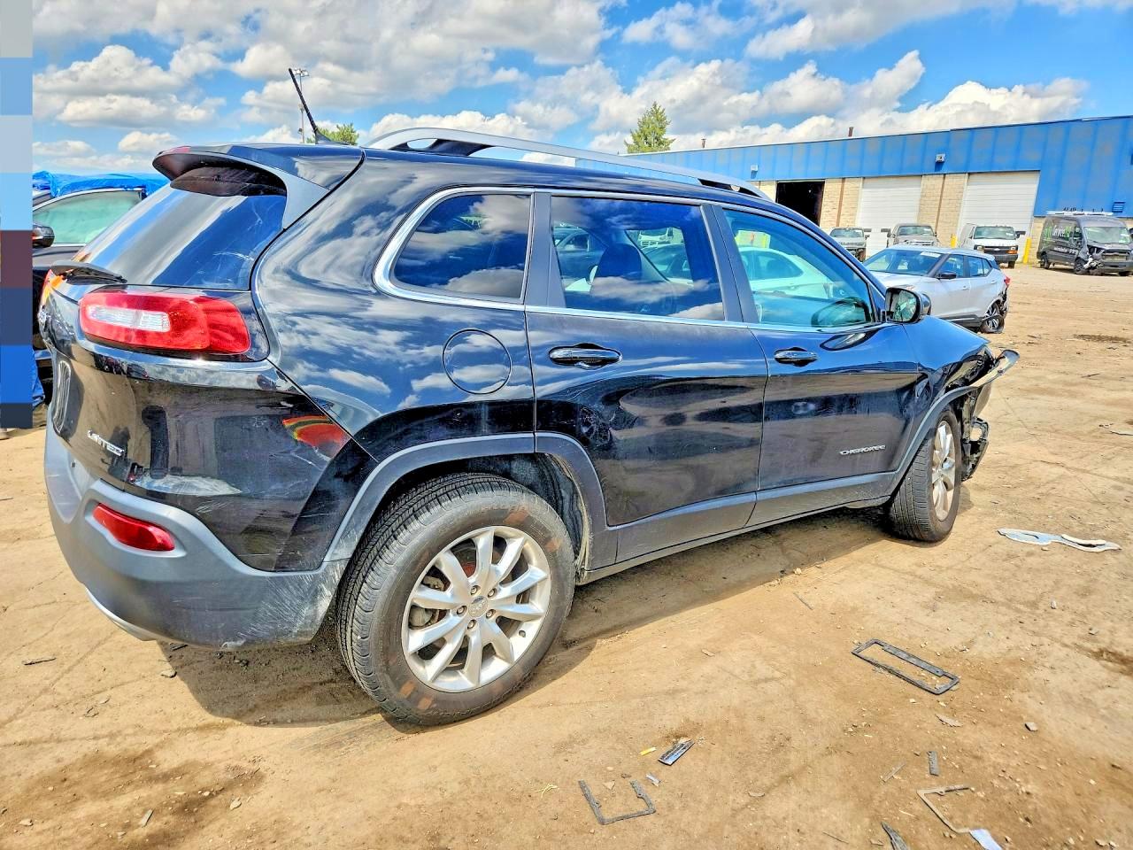 2015 Jeep Cherokee Limited Black vin: 1C4PJMDS7FW664400