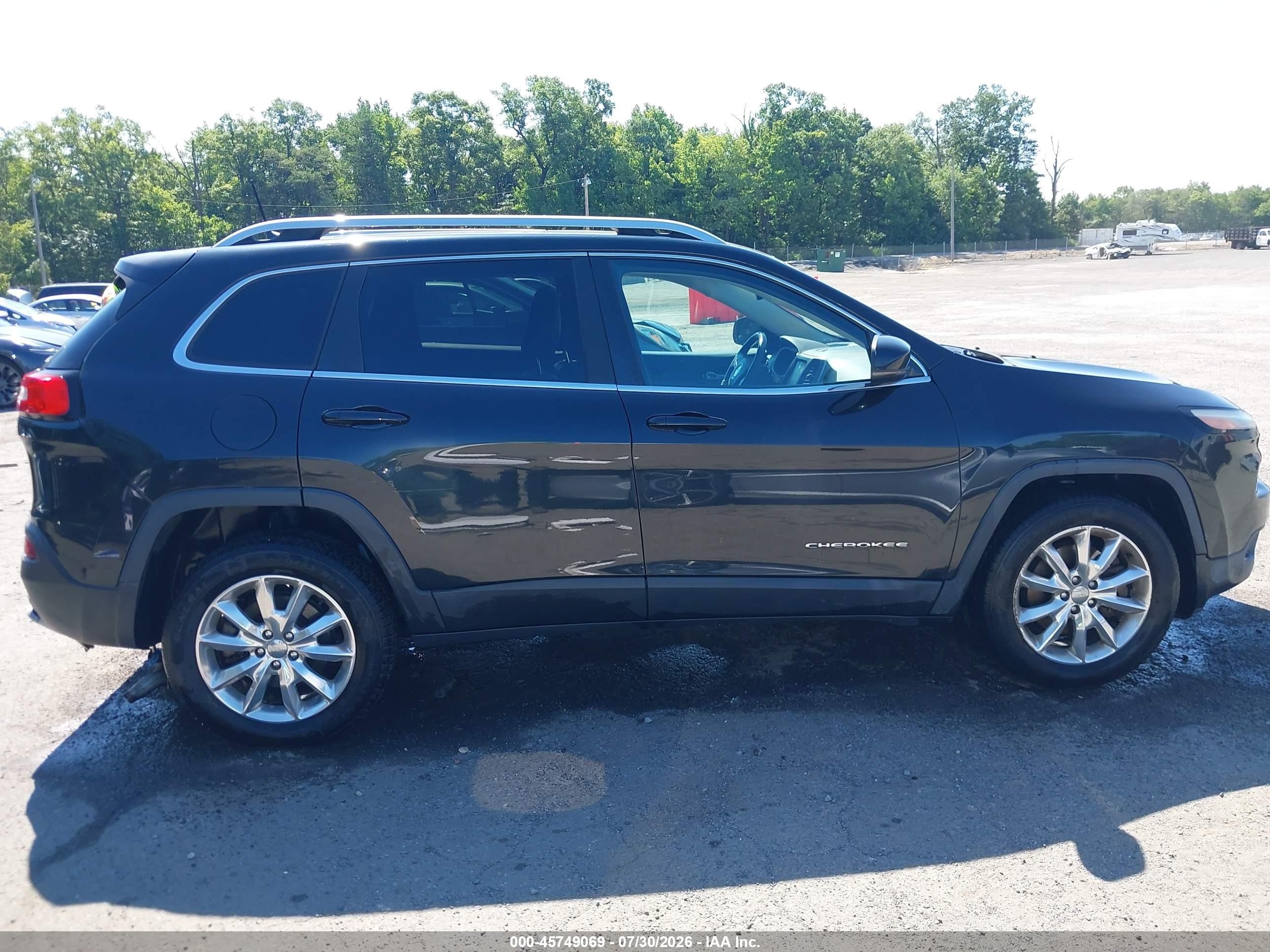 2015 Jeep Cherokee Limited Black vin: 1C4PJMDS7FW758535