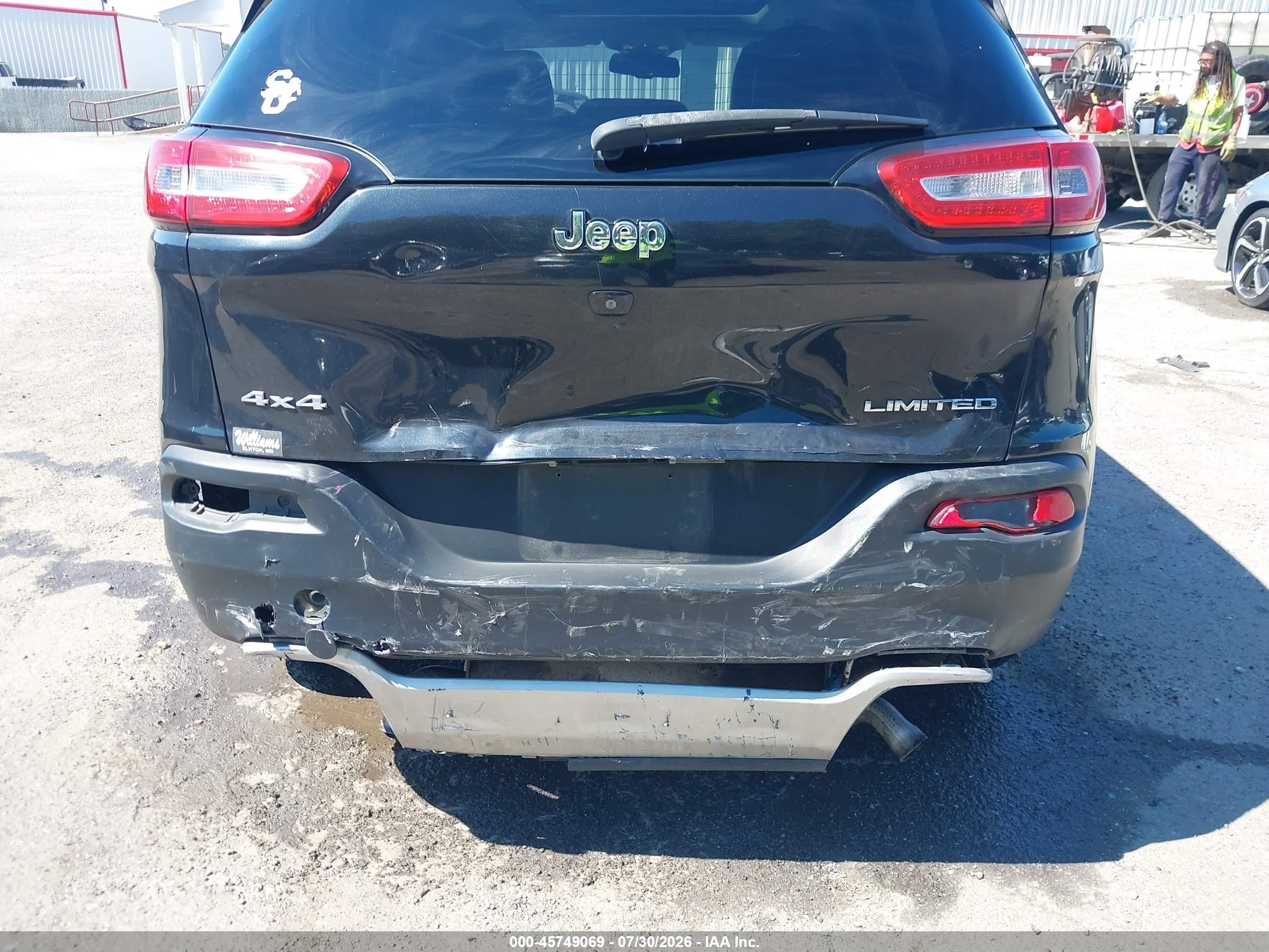 2015 Jeep Cherokee Limited Black vin: 1C4PJMDS7FW758535