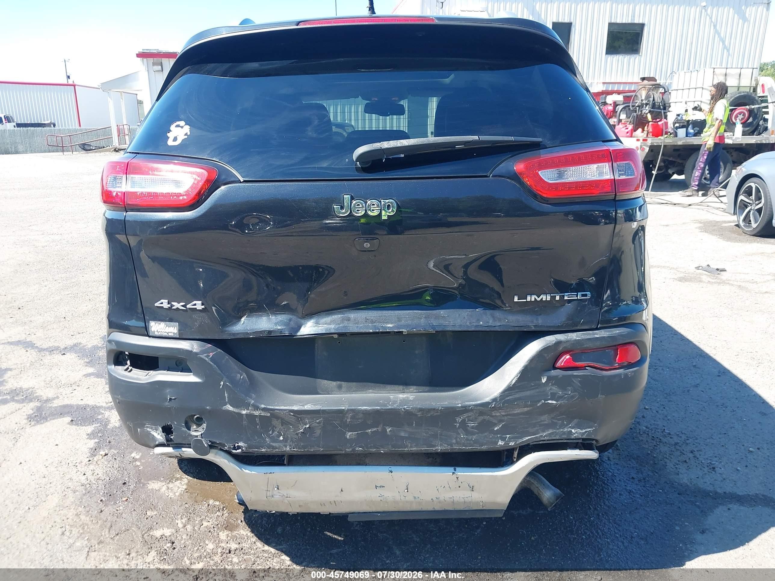 2015 Jeep Cherokee Limited Black vin: 1C4PJMDS7FW758535