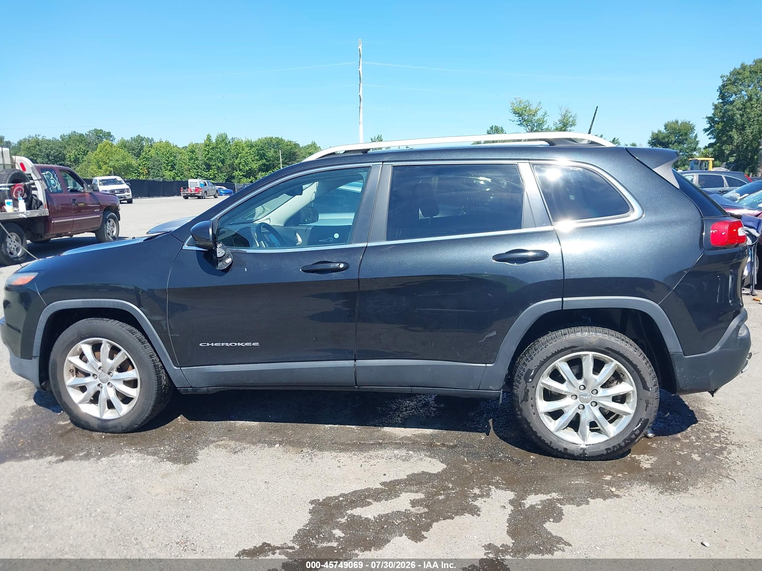 2015 Jeep Cherokee Limited Black vin: 1C4PJMDS7FW758535