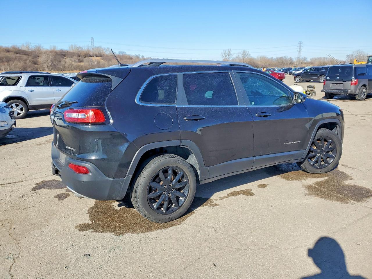 2014 Jeep Cherokee Limited Black vin: 1C4PJMDS8EW140297