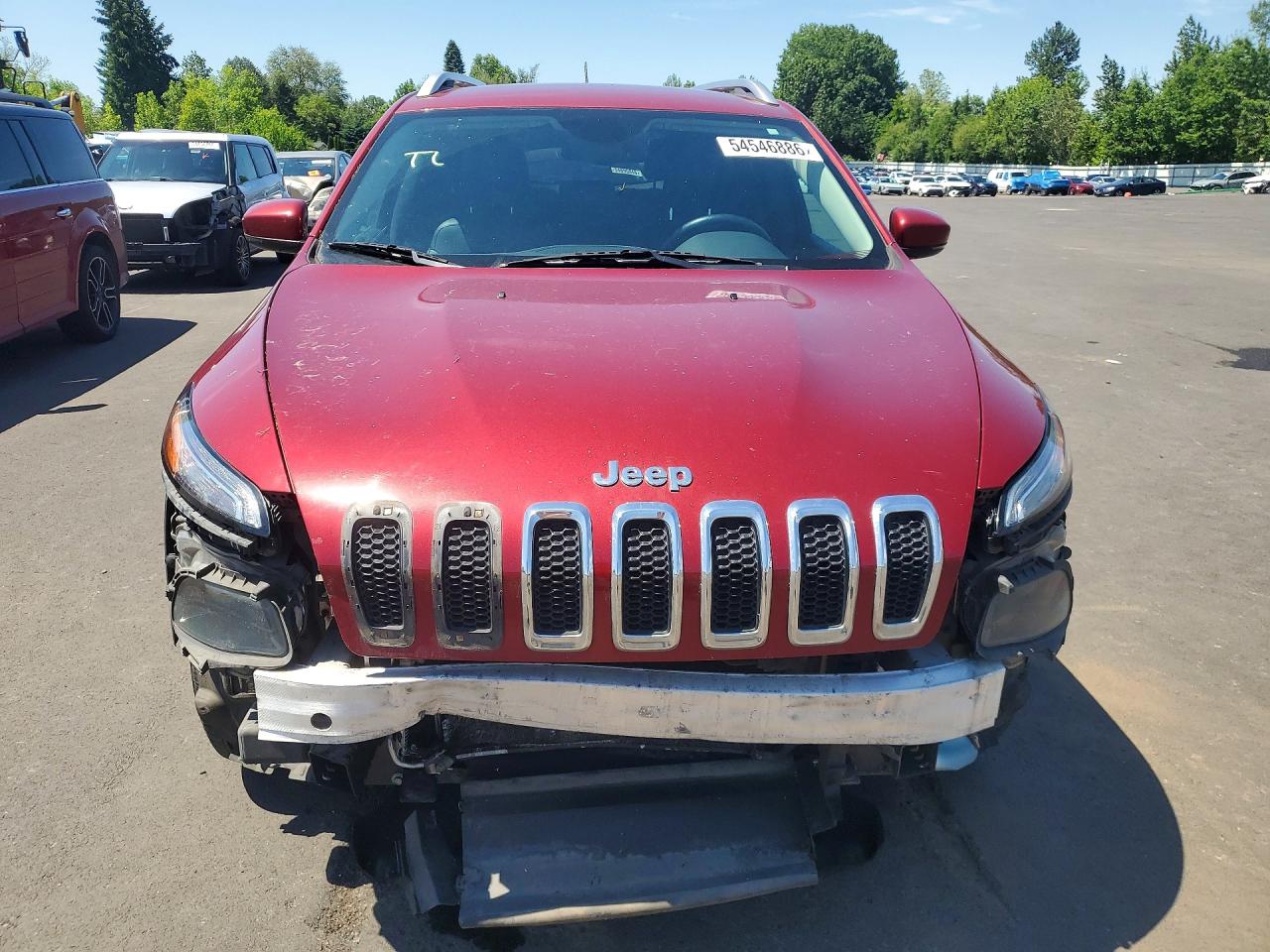 2014 Jeep Cherokee Limited Maroon vin: 1C4PJMDS8EW150036