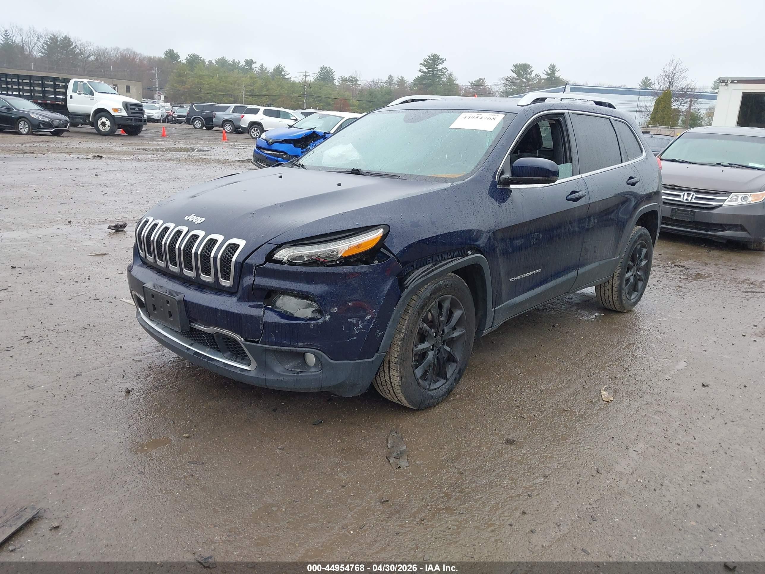 2014 Jeep Cherokee Limited Blue vin: 1C4PJMDS8EW182081